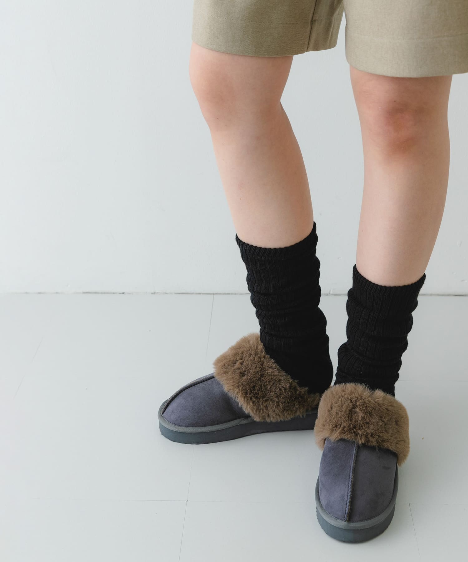 フラッフィスリッパ GRAY 37