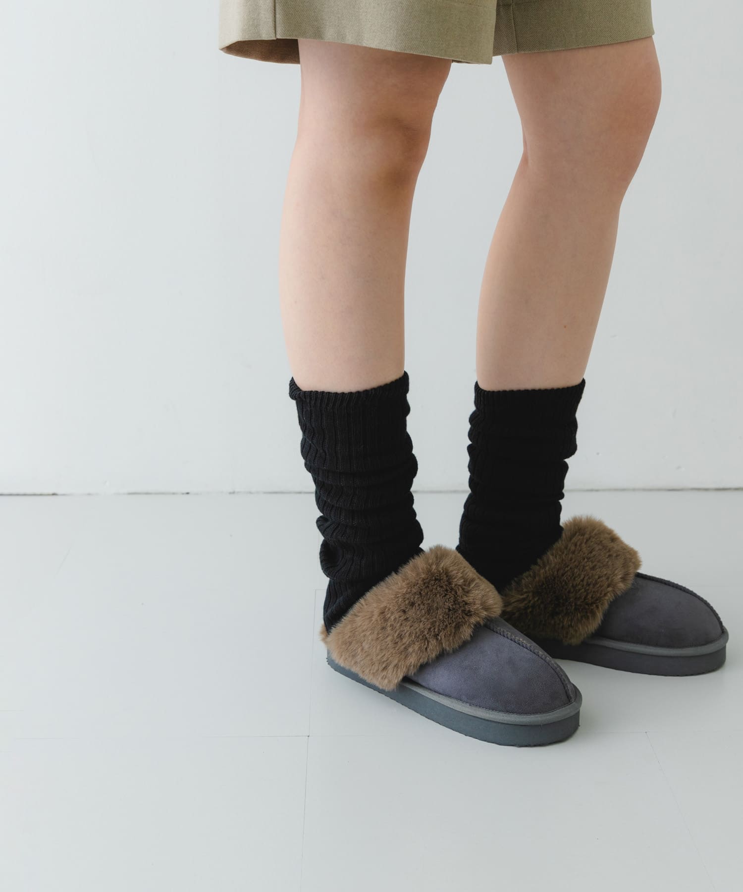 フラッフィスリッパ GRAY 37