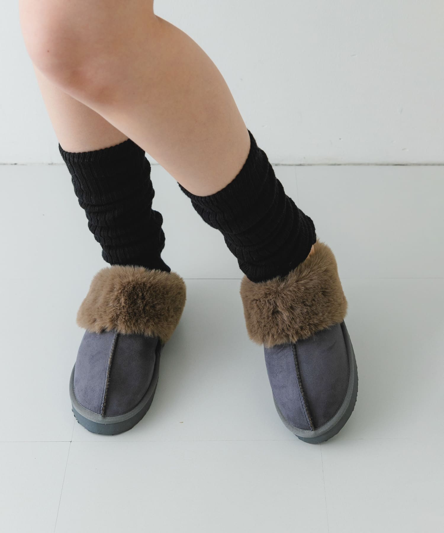 フラッフィスリッパ GRAY 38