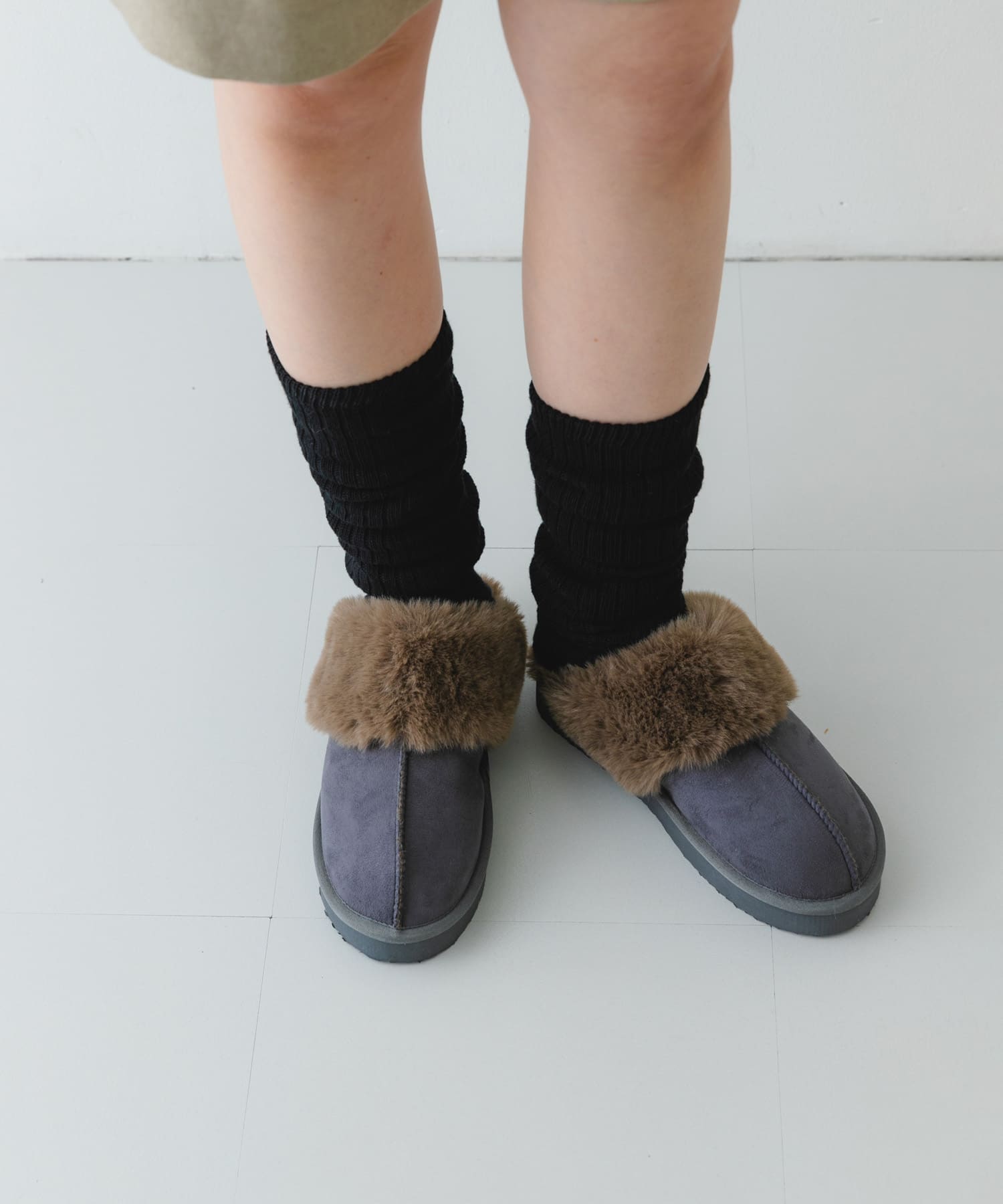 フラッフィスリッパ GRAY 38