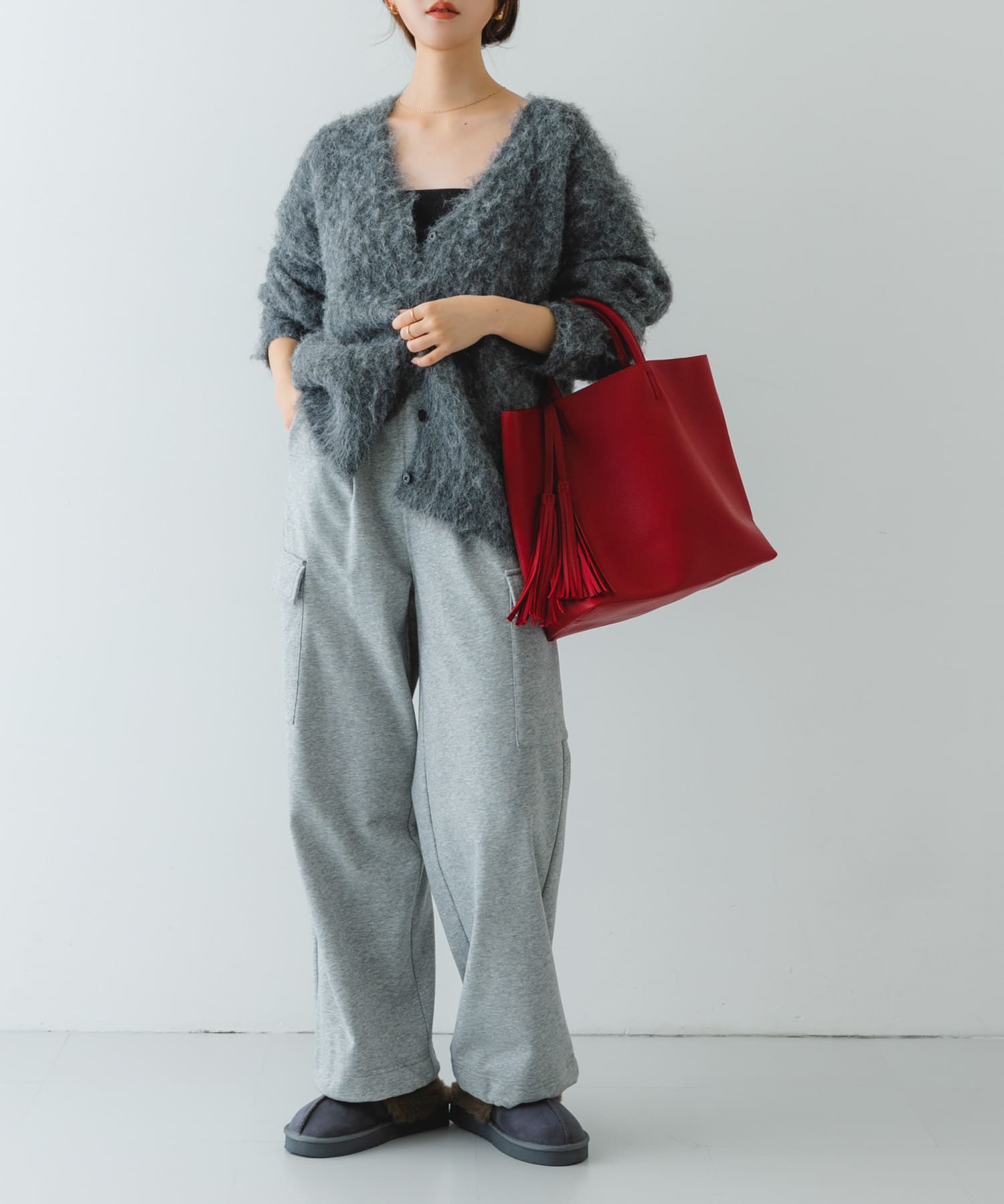 フラッフィスリッパ GRAY 38