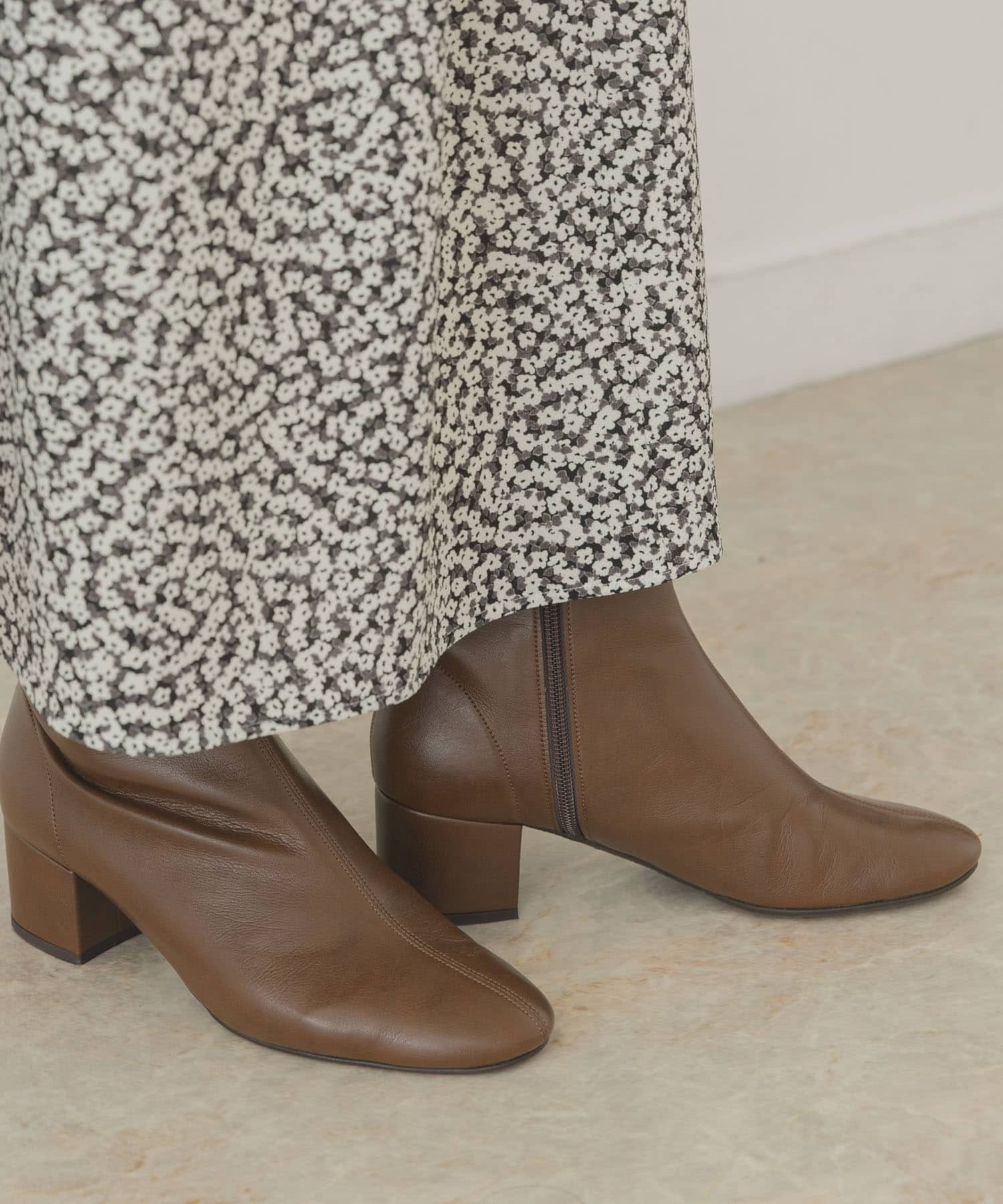 『MADE IN JAPAN』EMELINA プレーンブーツ BROWN 37
