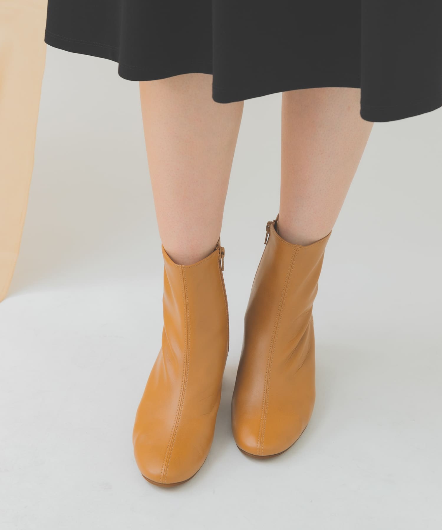 『MADE IN JAPAN』EMELINA プレーンブーツ LIGHTCAMEL 36
