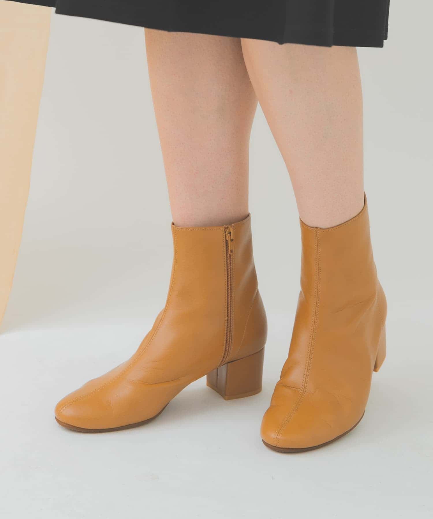 『MADE IN JAPAN』EMELINA プレーンブーツ LIGHTCAMEL 36