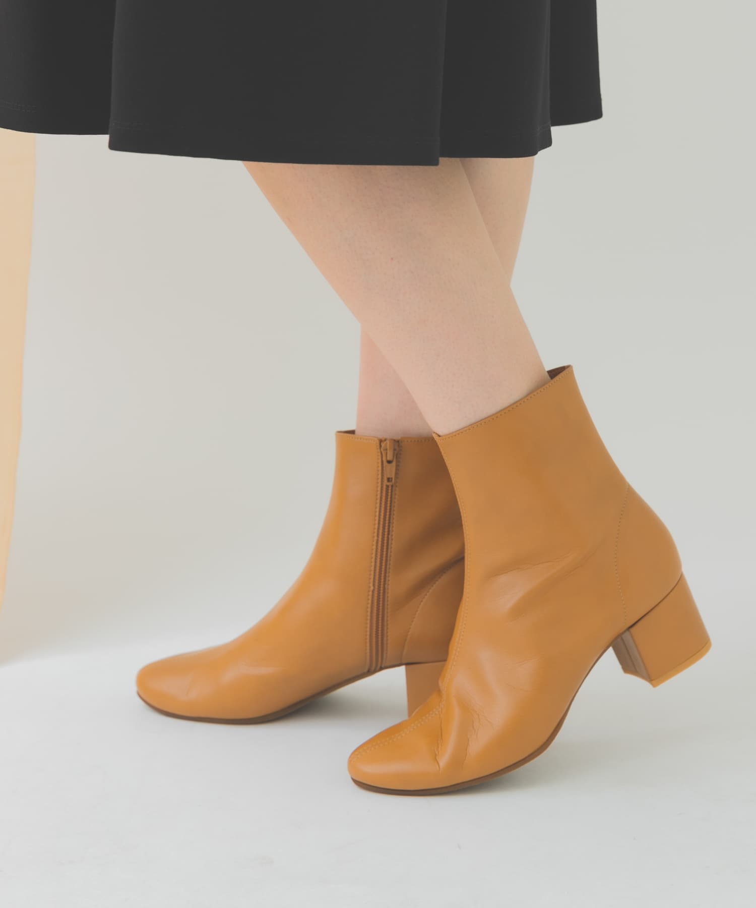 『MADE IN JAPAN』EMELINA プレーンブーツ LIGHTCAMEL 36