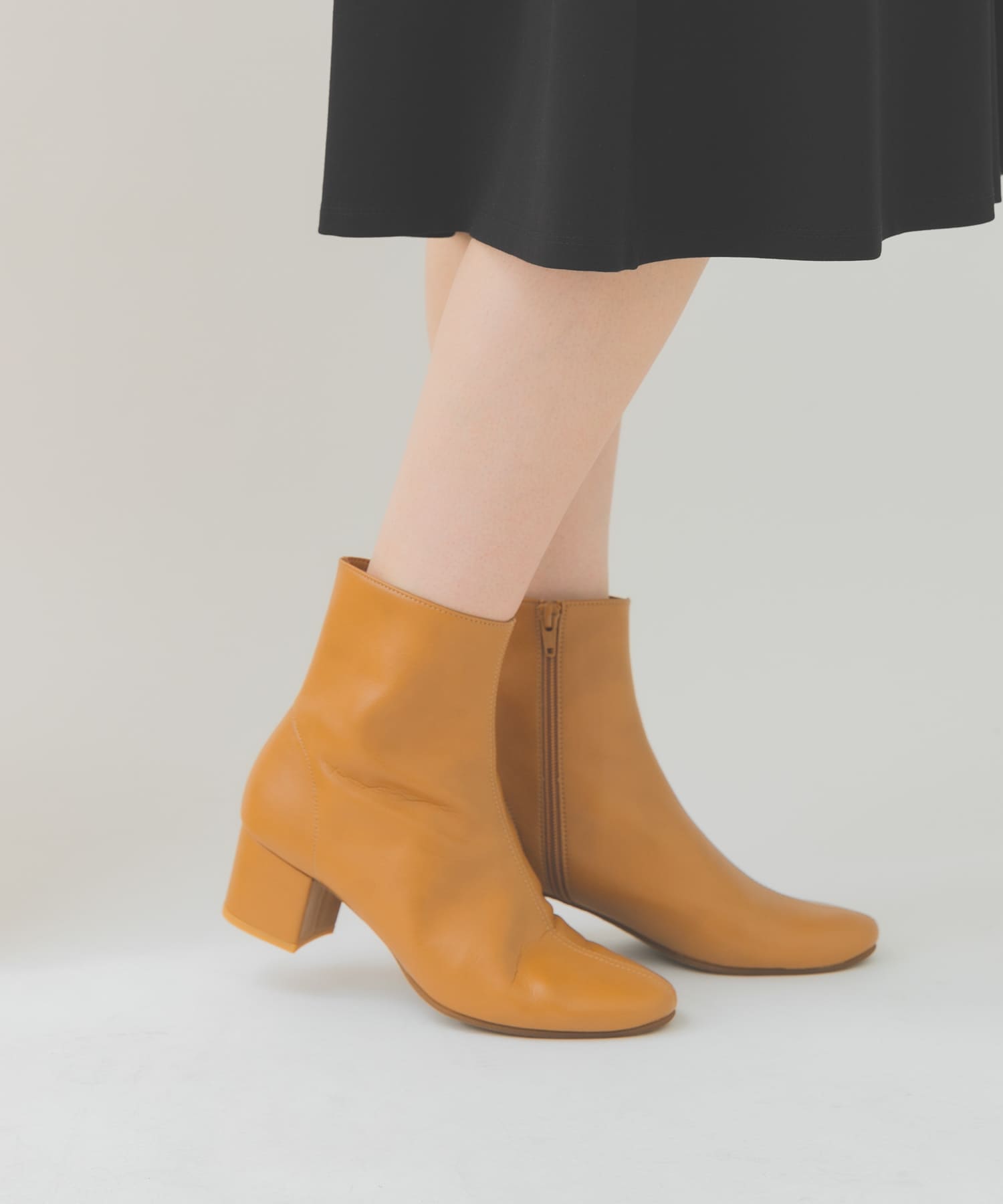 『MADE IN JAPAN』EMELINA プレーンブーツ LIGHTCAMEL 37