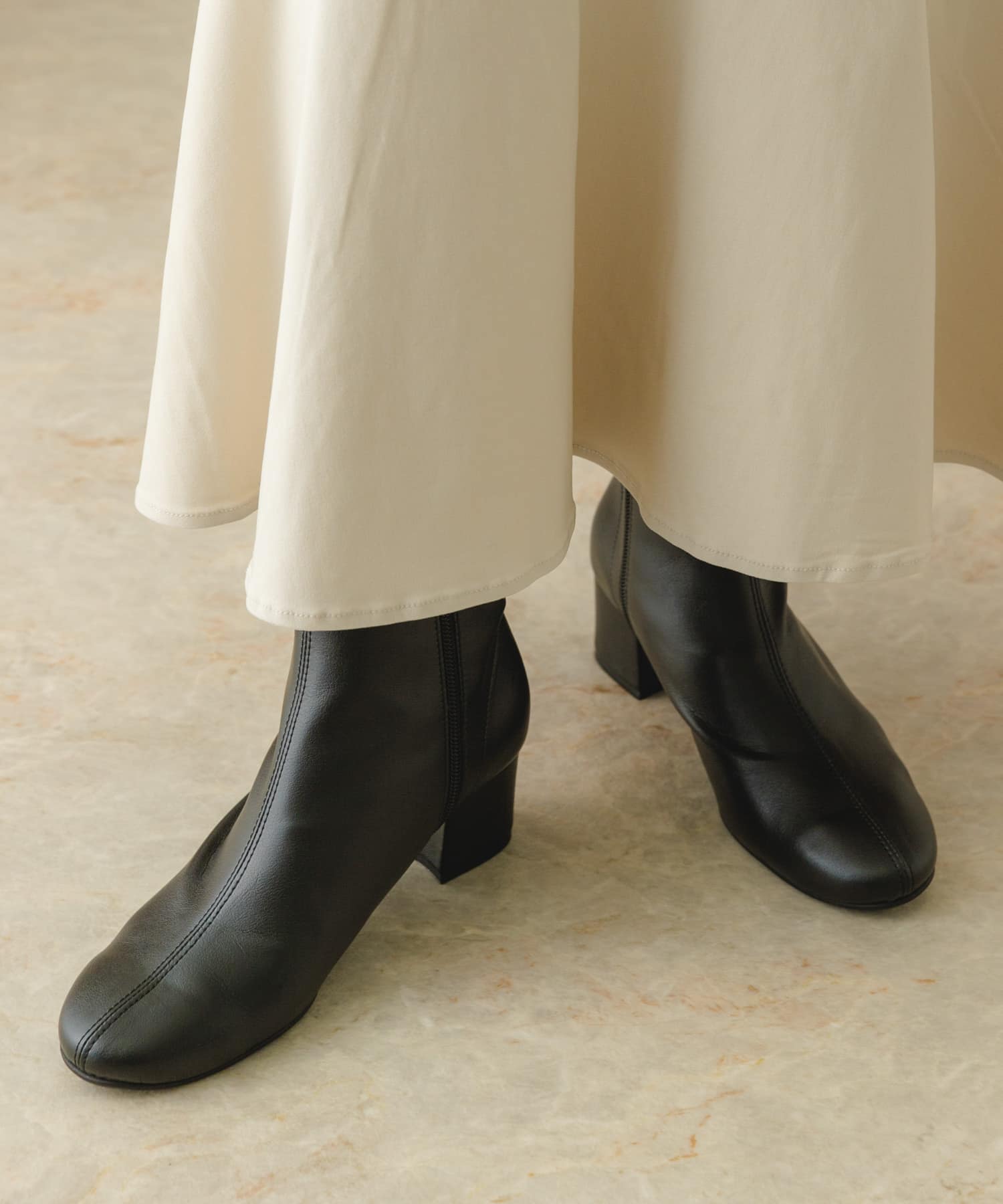 『MADE IN JAPAN』EMELINA プレーンブーツ BLACK 37