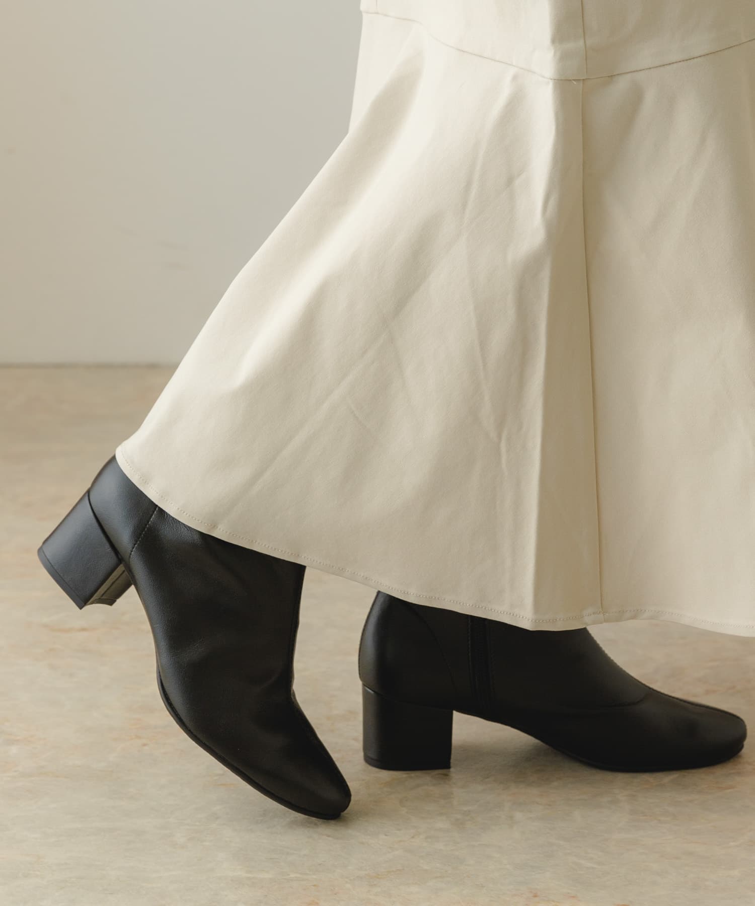 『MADE IN JAPAN』EMELINA プレーンブーツ BLACK 37
