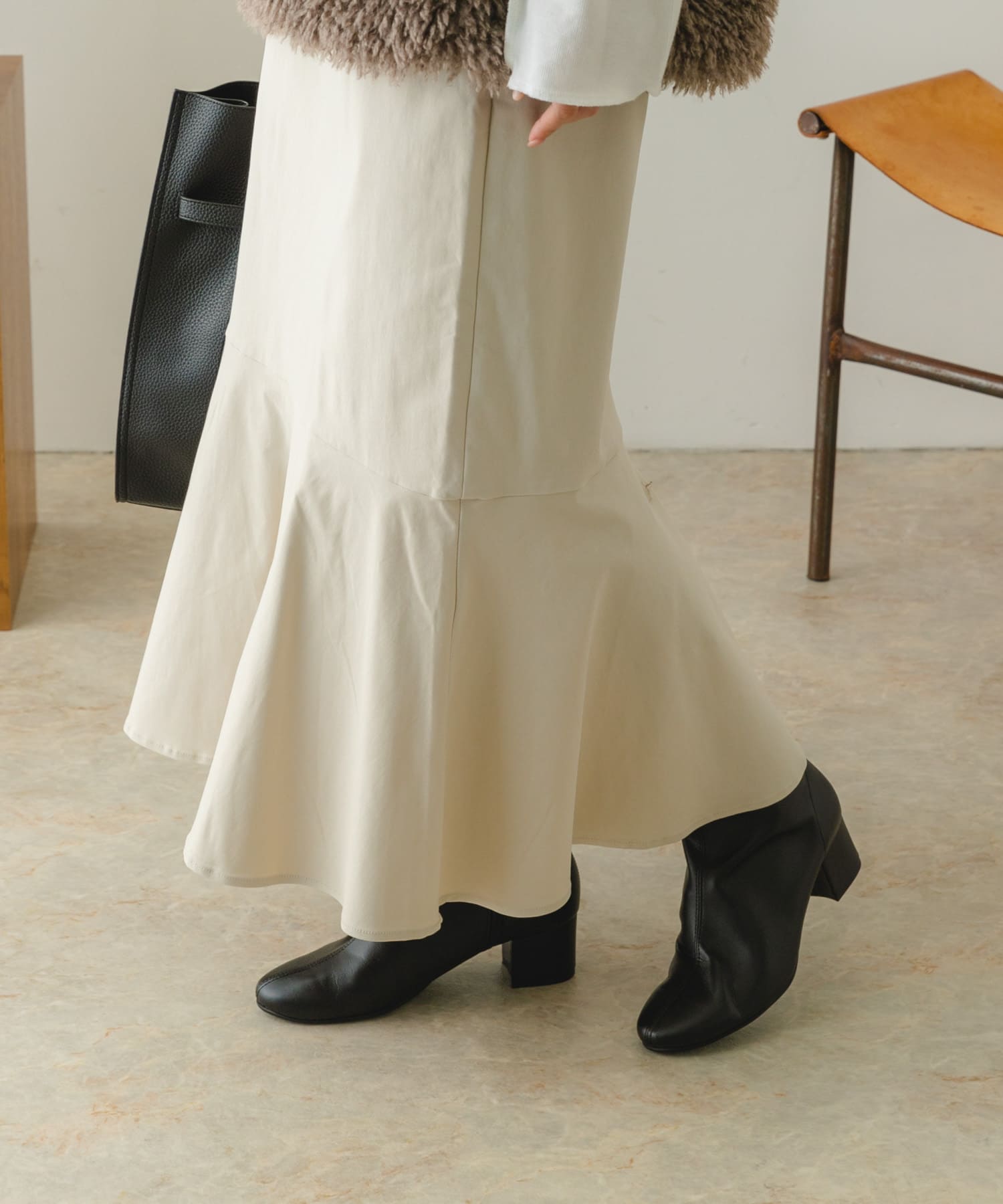 『MADE IN JAPAN』EMELINA プレーンブーツ BLACK 37
