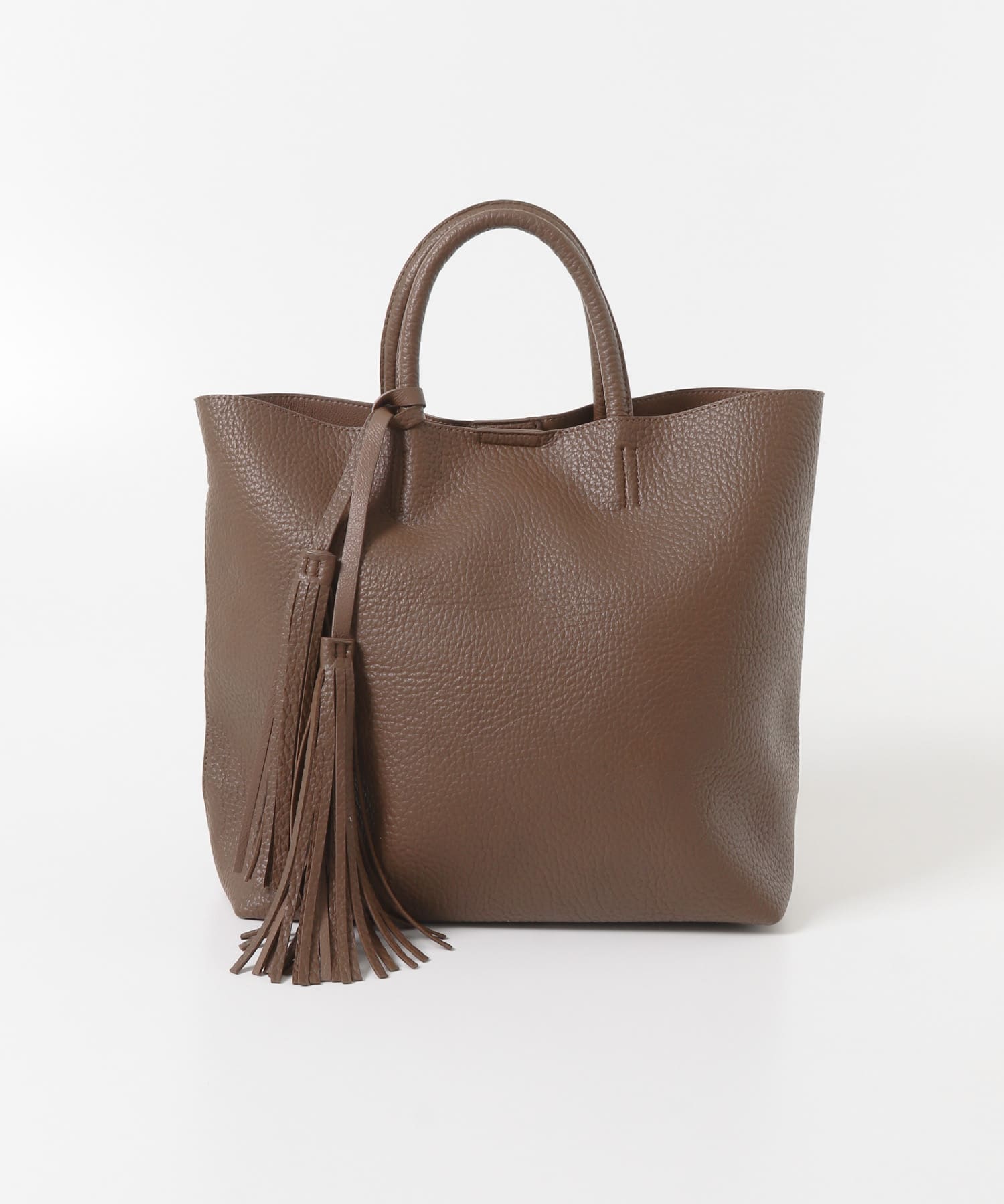 タッセル軽量2WAYシンプルトートバッグ CHOCO one