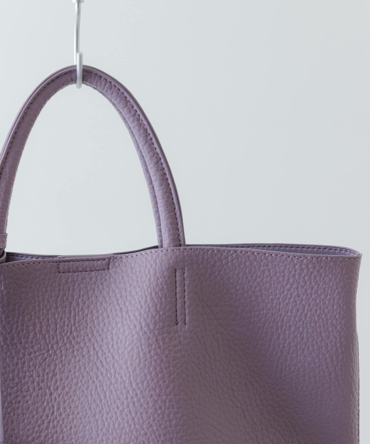 『Mサイズ』タッセル軽量2WAYシンプルトートバッグ LILAC one