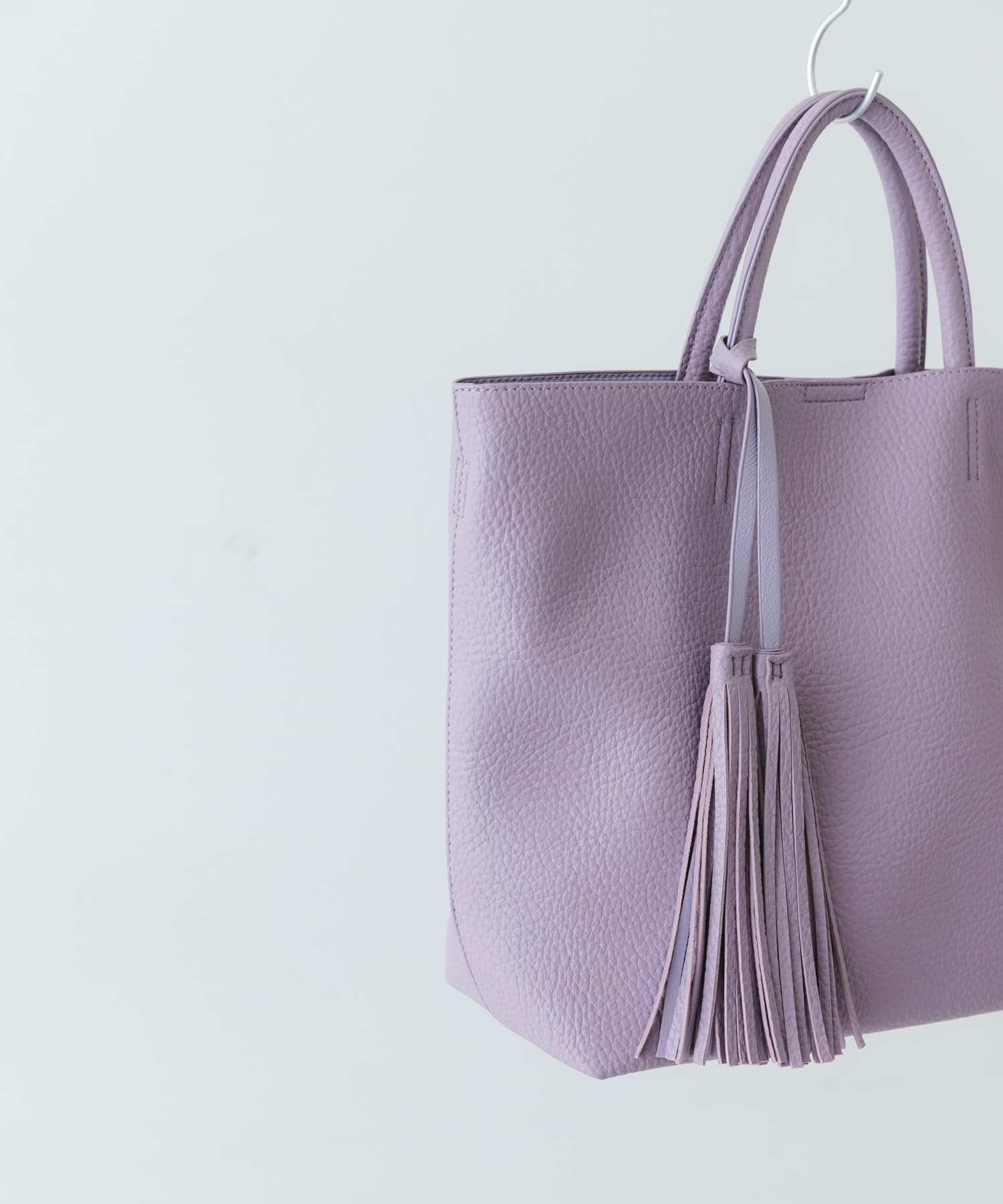 タッセル軽量2WAYシンプルトートバッグ LILAC one
