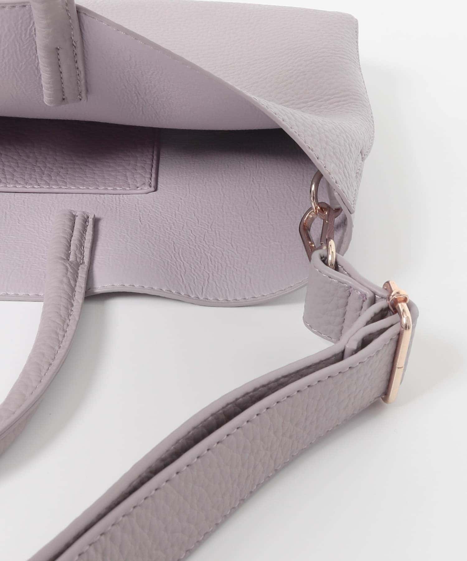 『Mサイズ』タッセル軽量2WAYシンプルトートバッグ LILAC one