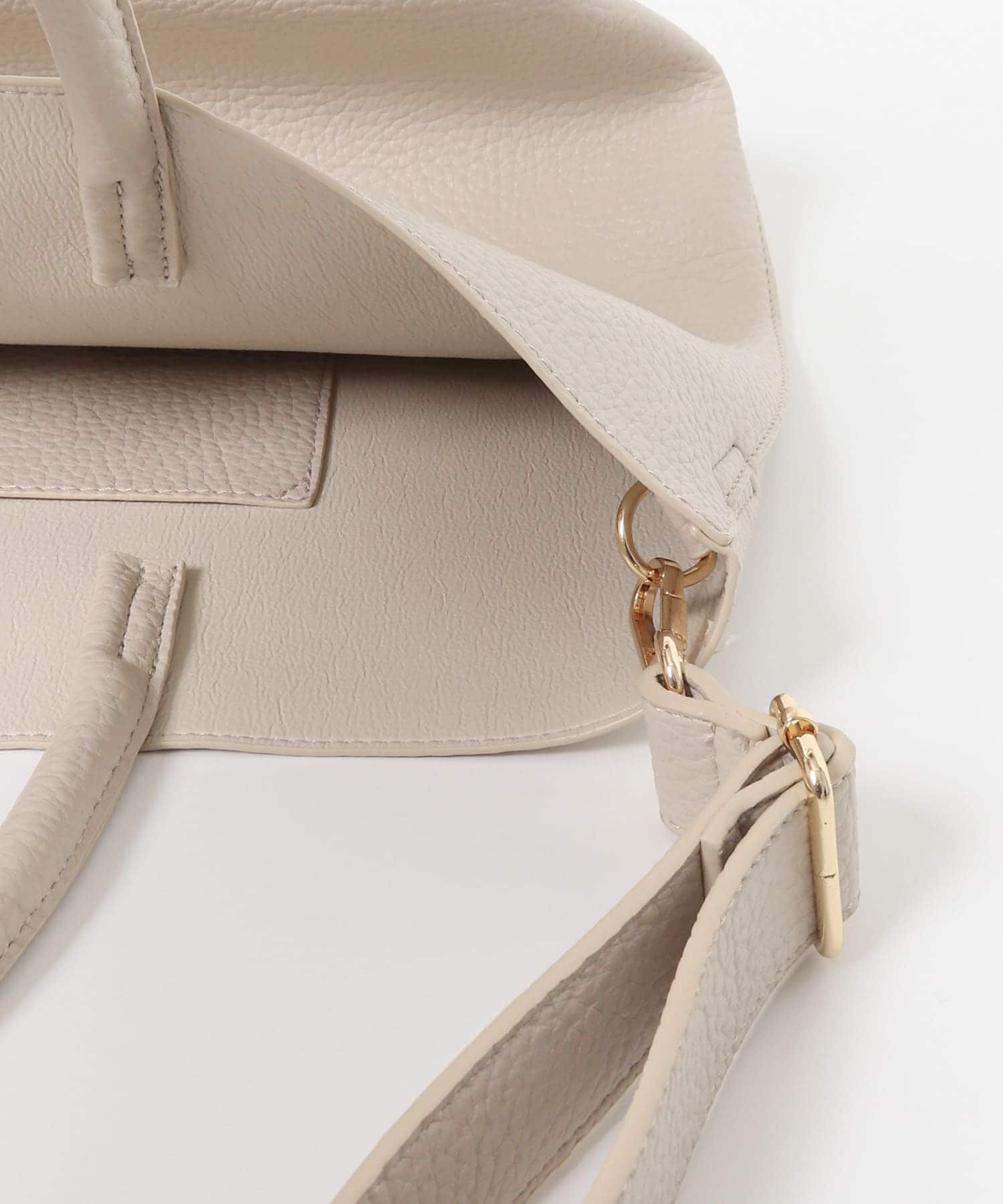 タッセル軽量2WAYシンプルトートバッグ ECRU one