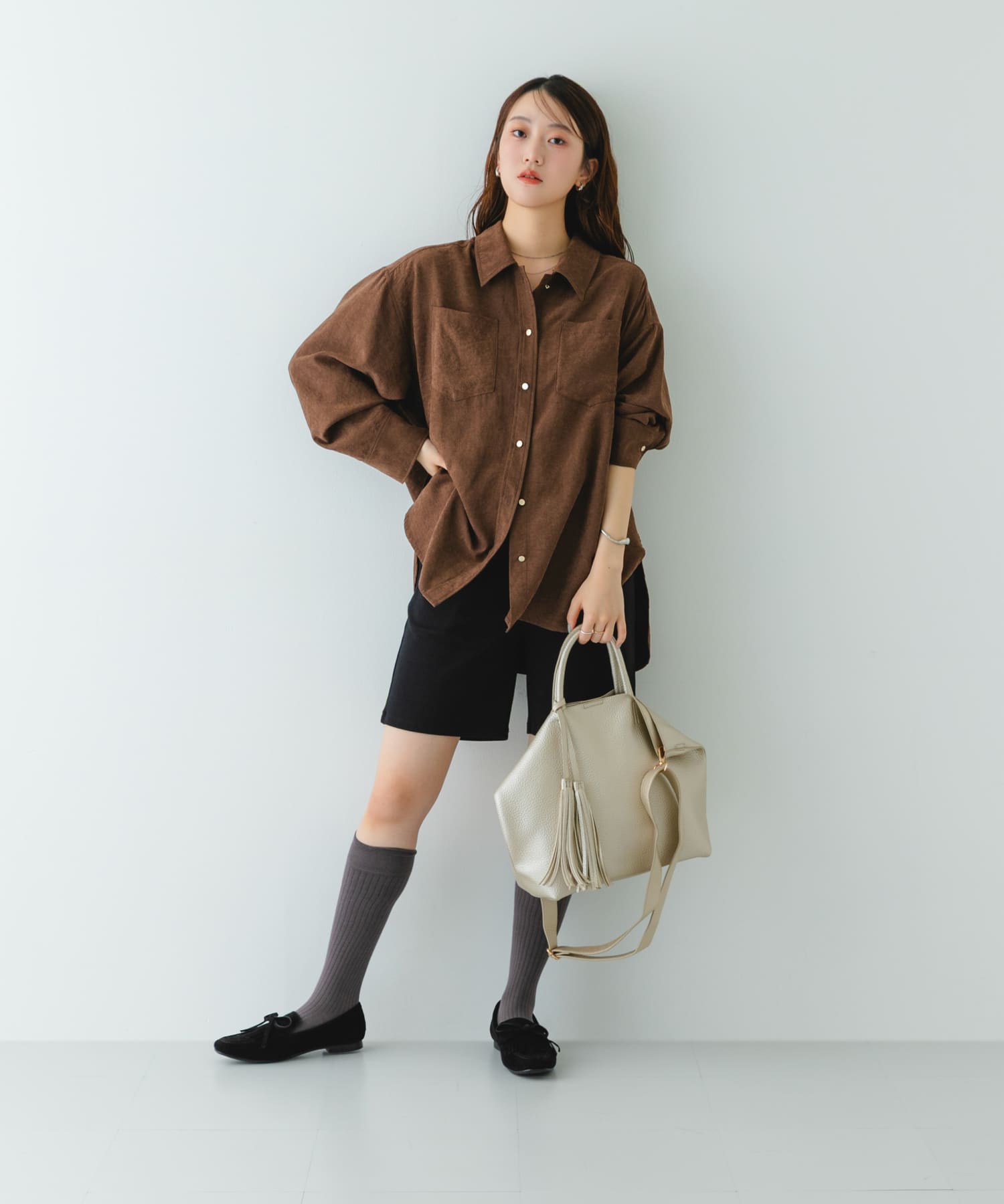 タッセル軽量2WAYシンプルトートバッグ GOLD one