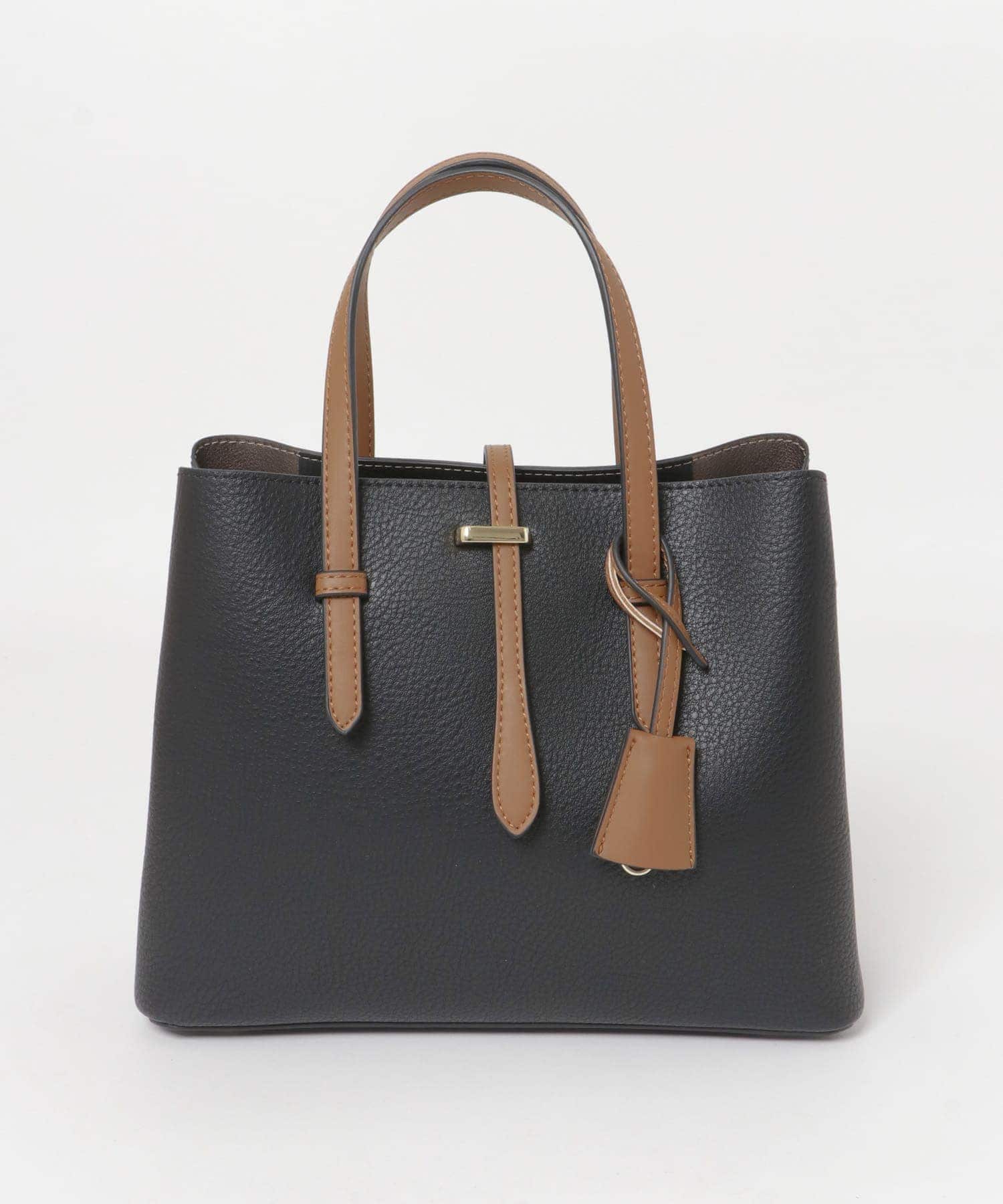 チャーム付ミドルバッグ『Msize』 BLKxCML one