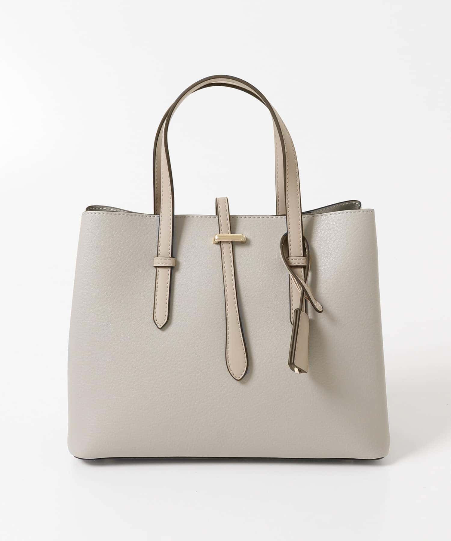 チャーム付ミドルバッグ『Msize』 GRAY one