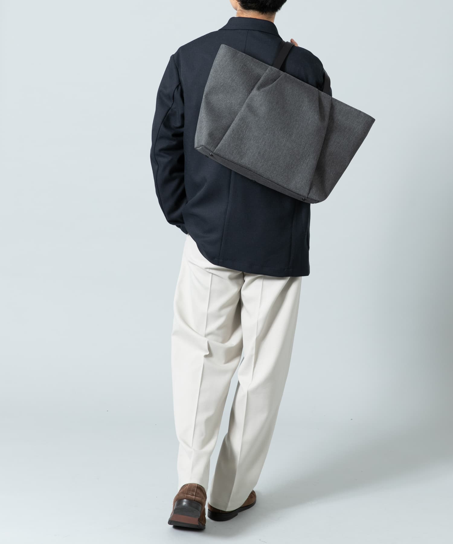 撥水タックトートバッグ CHARCOAL one