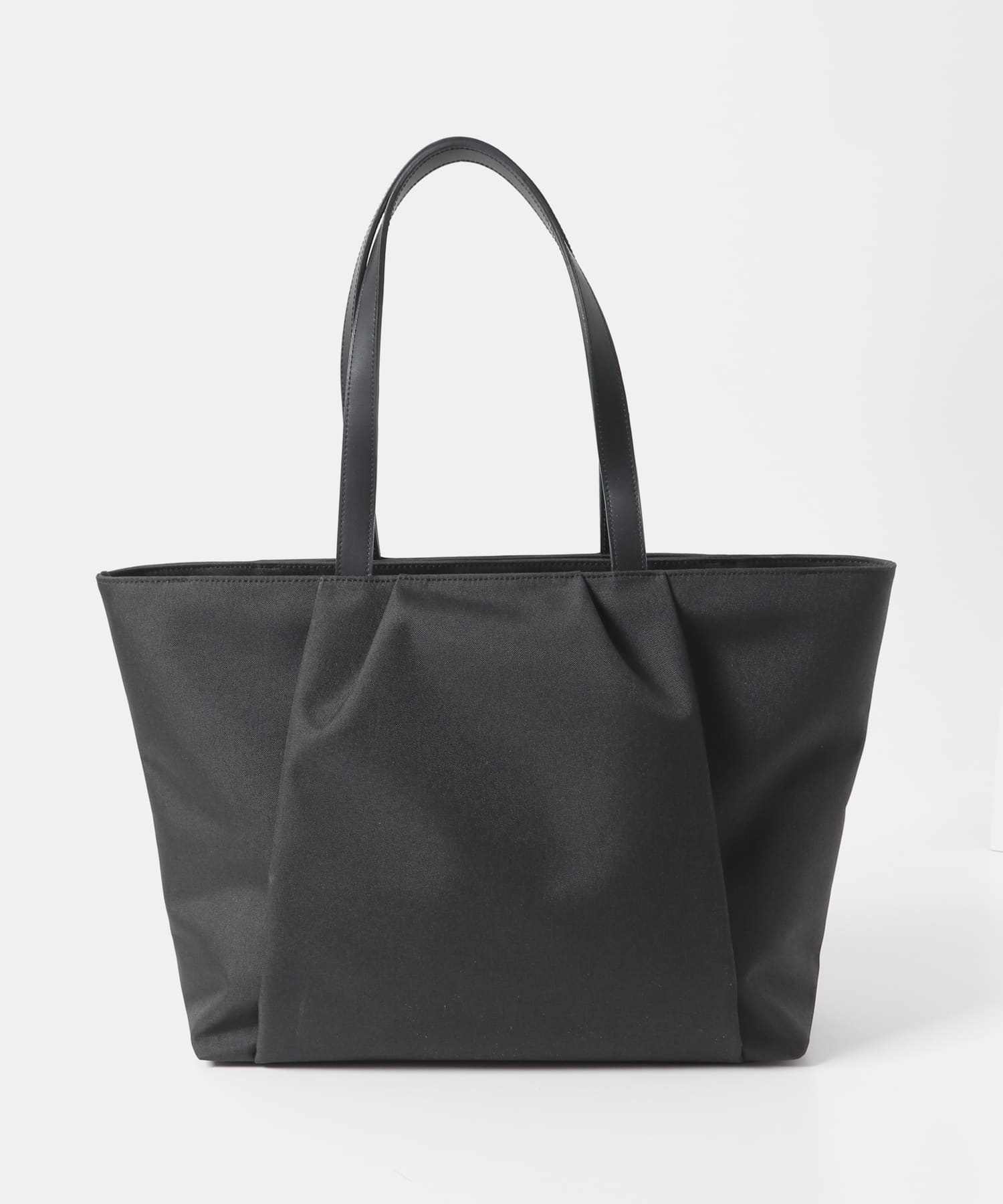 撥水タックトートバッグ BLACK one