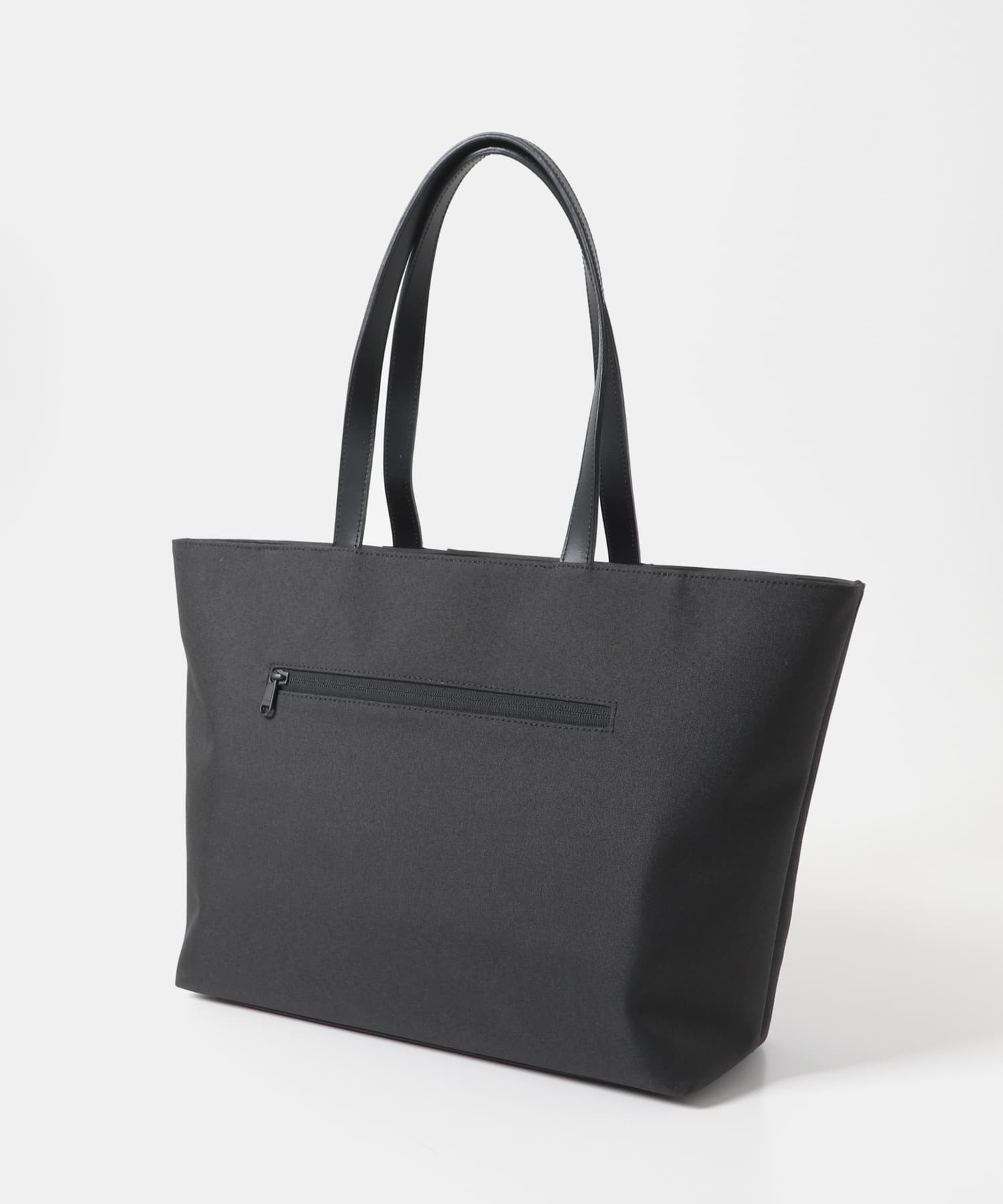 撥水タックトートバッグ BLACK one