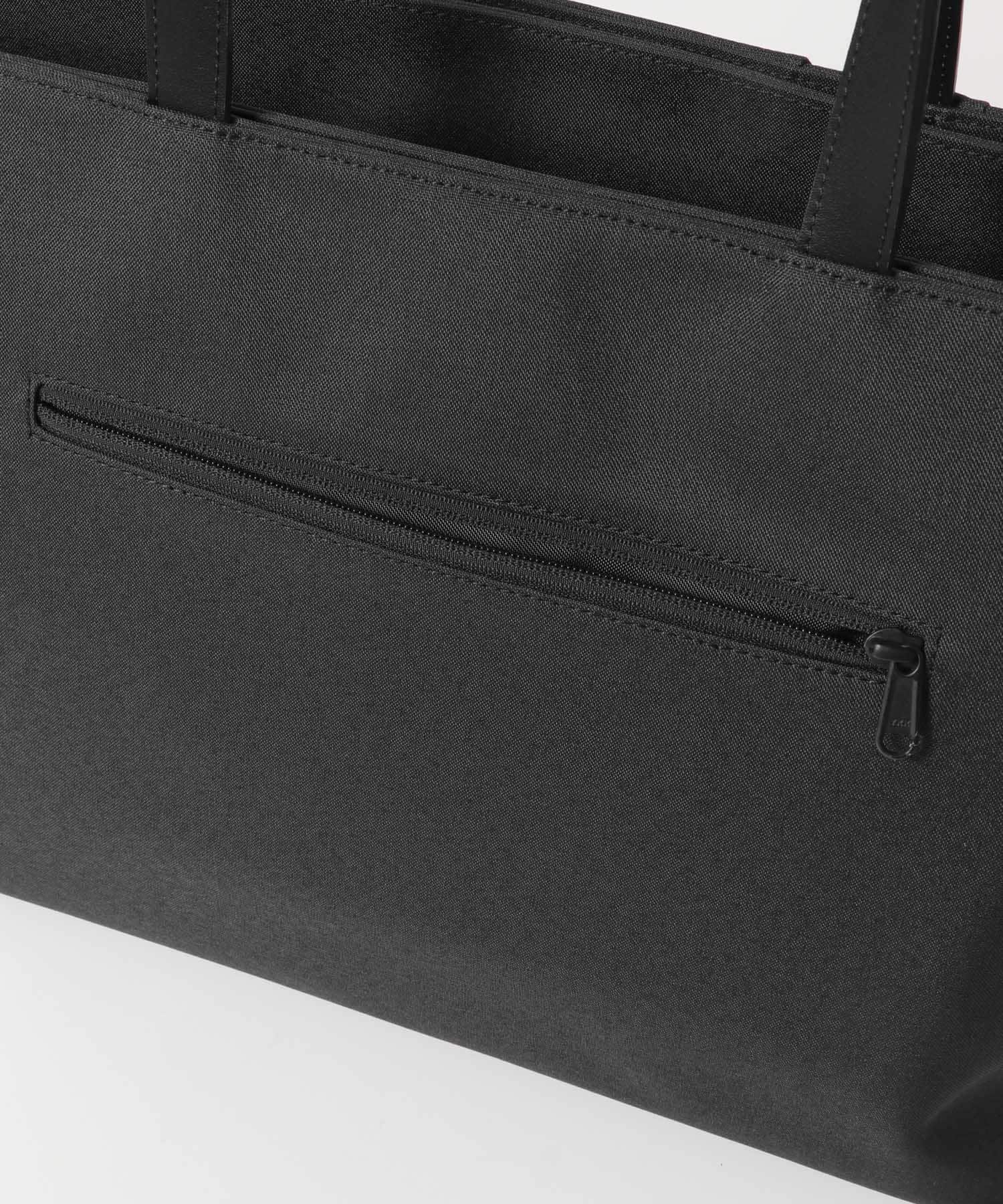 撥水タックトートバッグ BLACK one