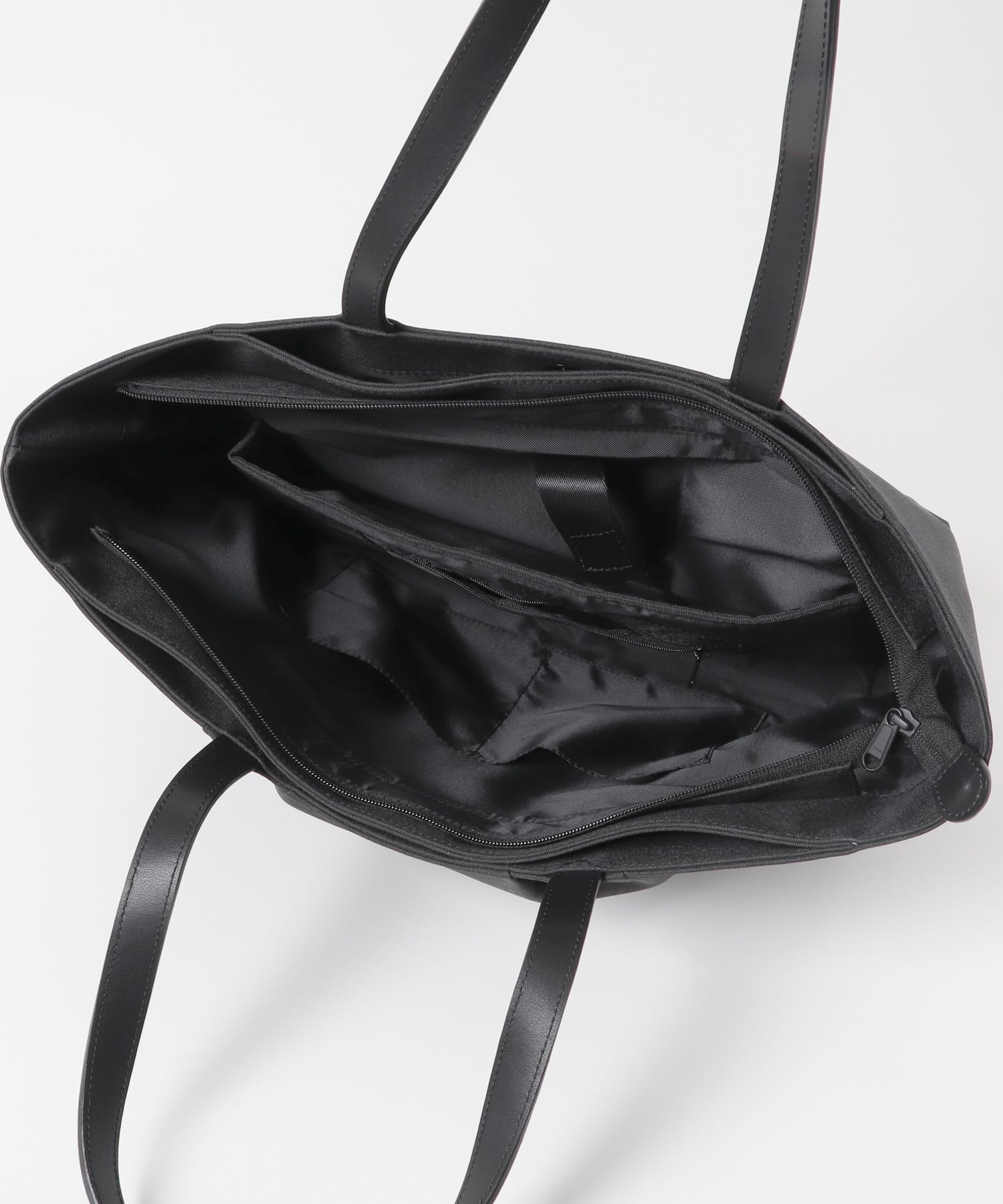 撥水タックトートバッグ BLACK one