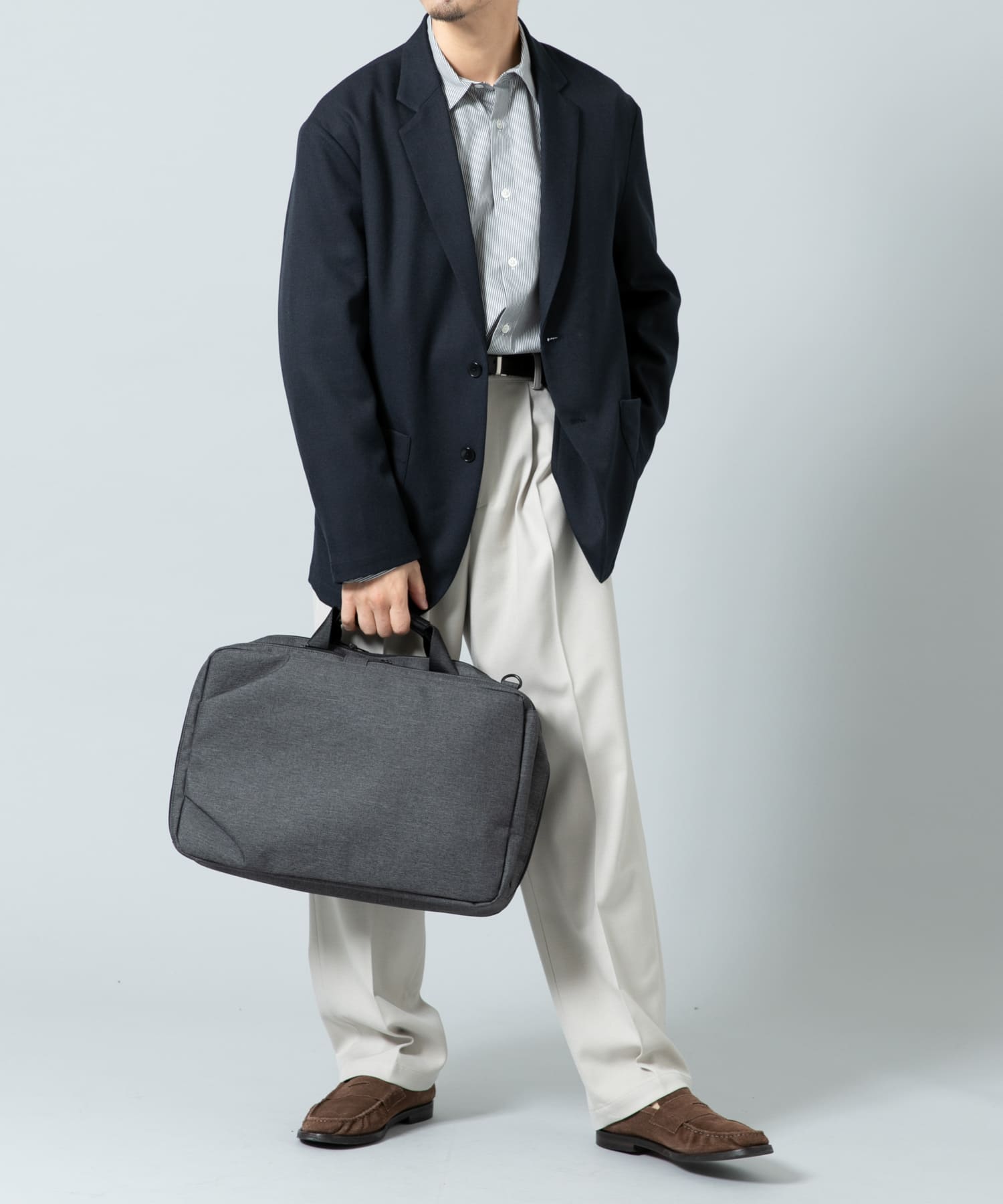 撥水タック3WAYリュックサック CHARCOAL one