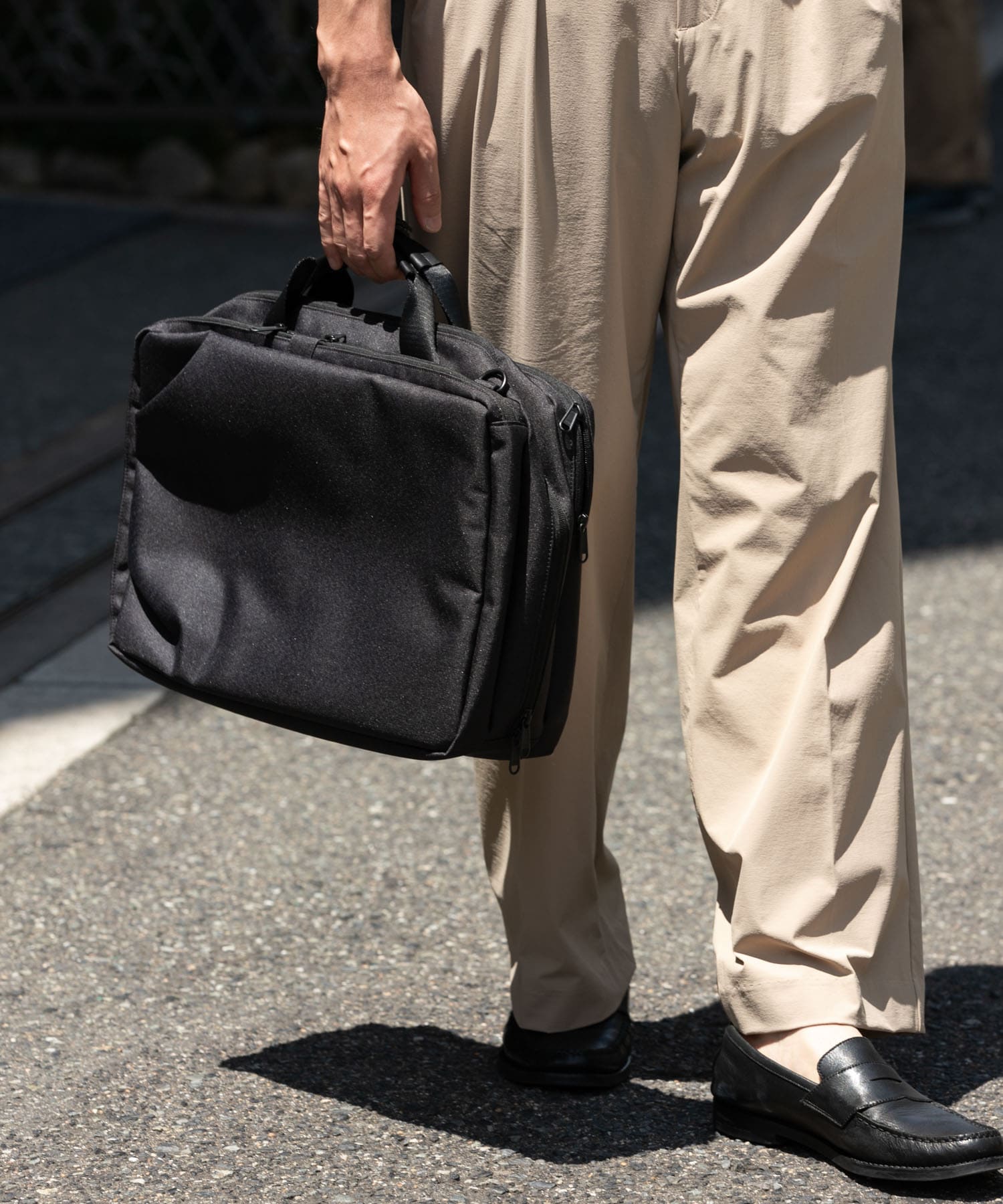 撥水タック3WAYリュックサック BLACK one