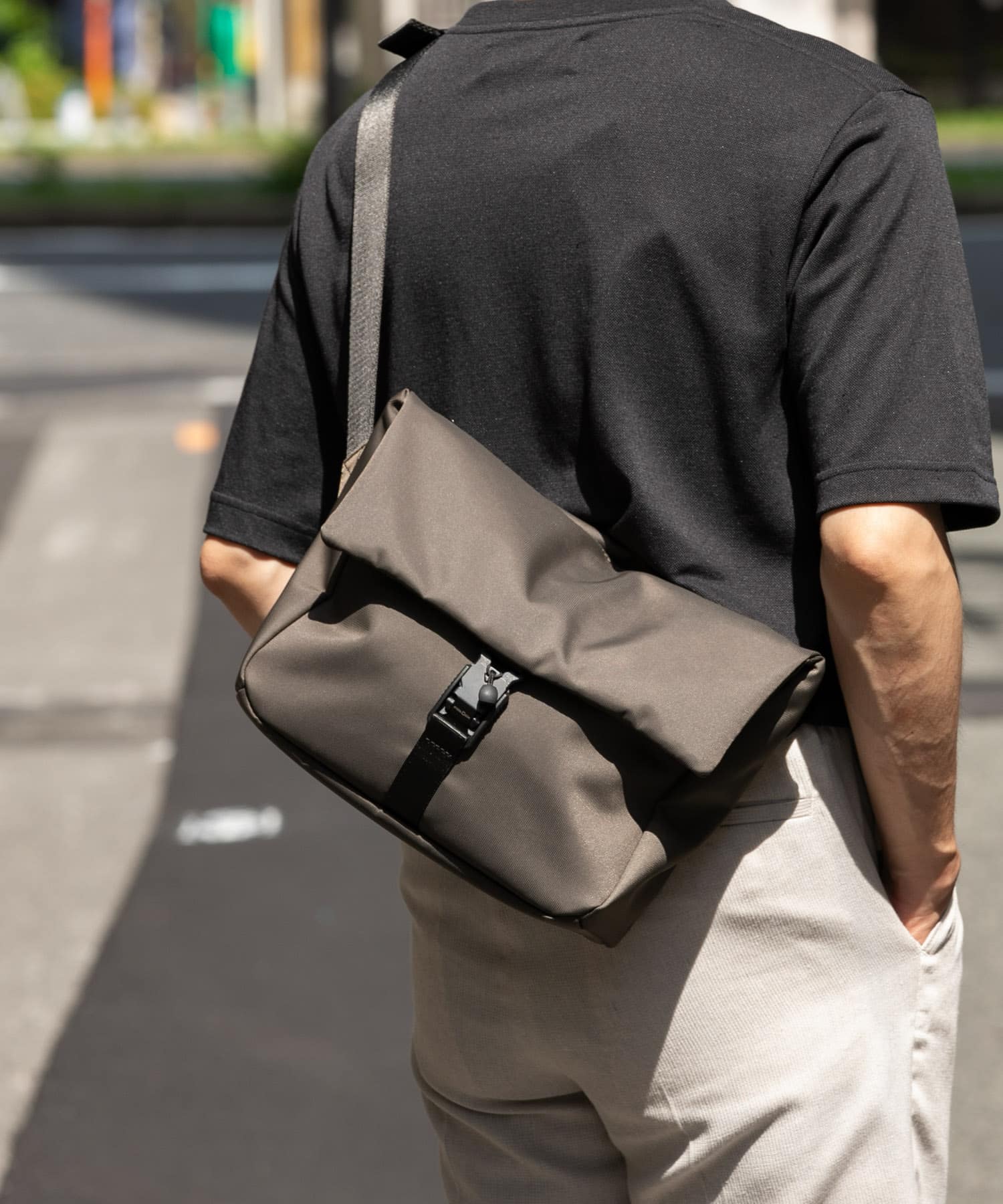 撥水フィドロックミニショルダーバッグ KHAKI one