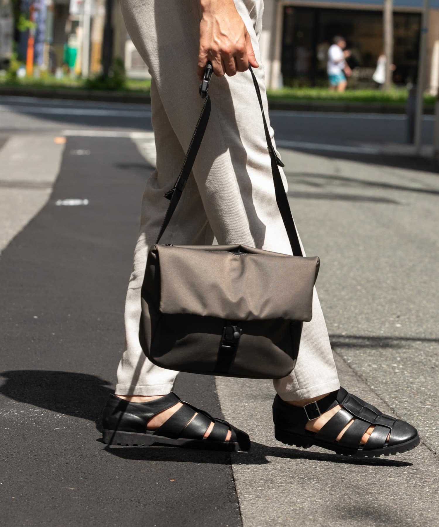 撥水フィドロックミニショルダーバッグ KHAKI one