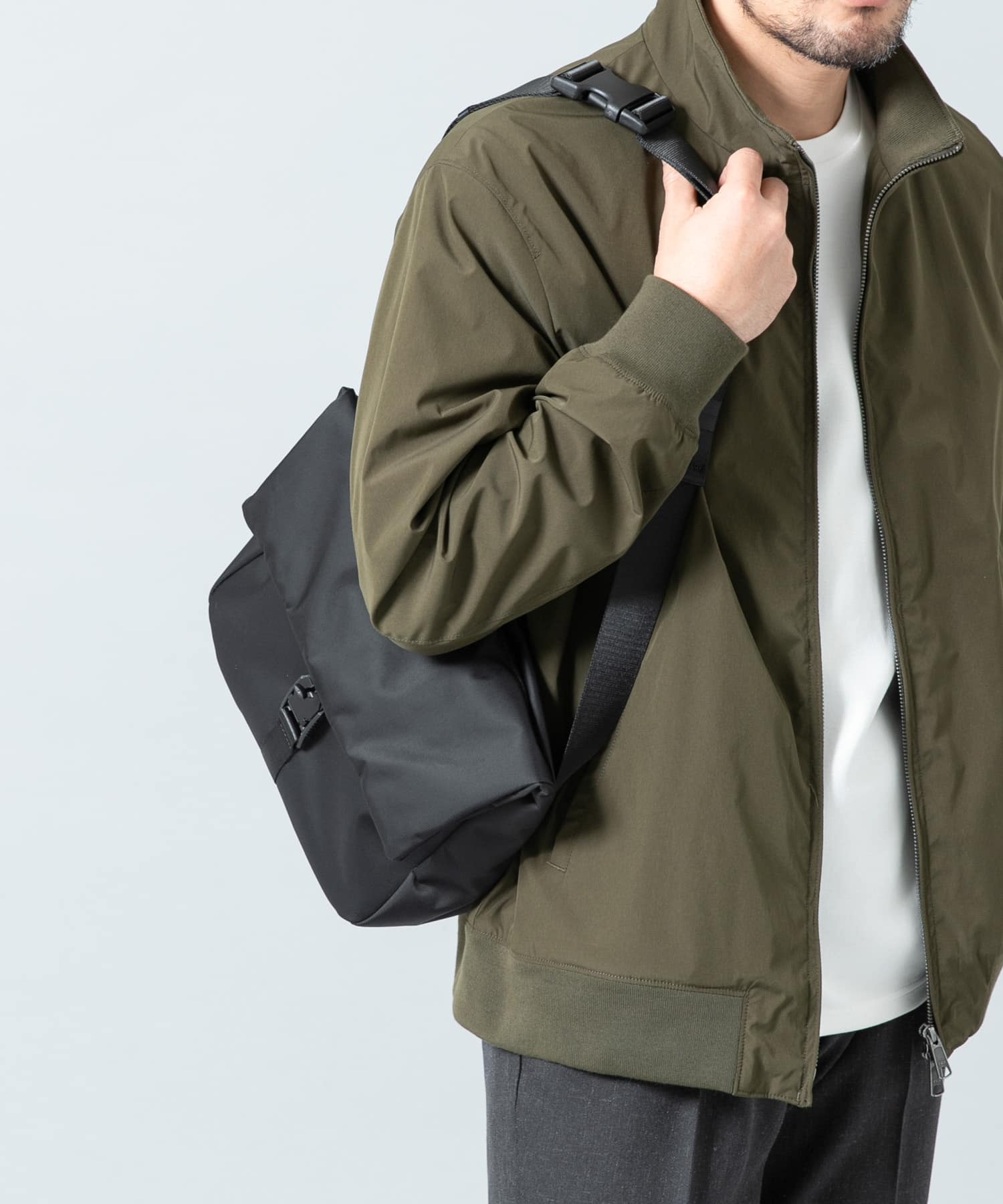 撥水フィドロックミニショルダーバッグ BLACK one