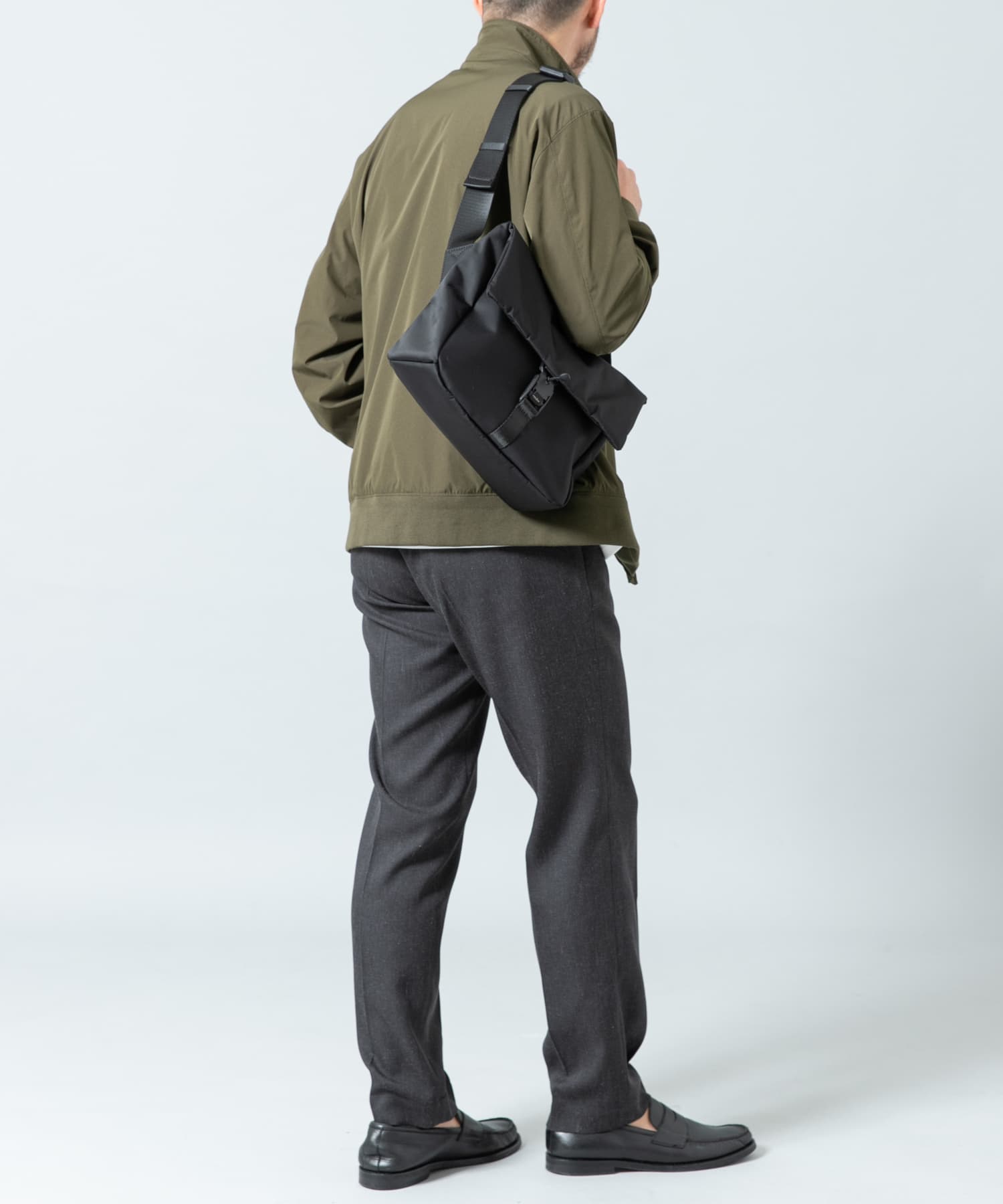 撥水フィドロックミニショルダーバッグ BLACK one