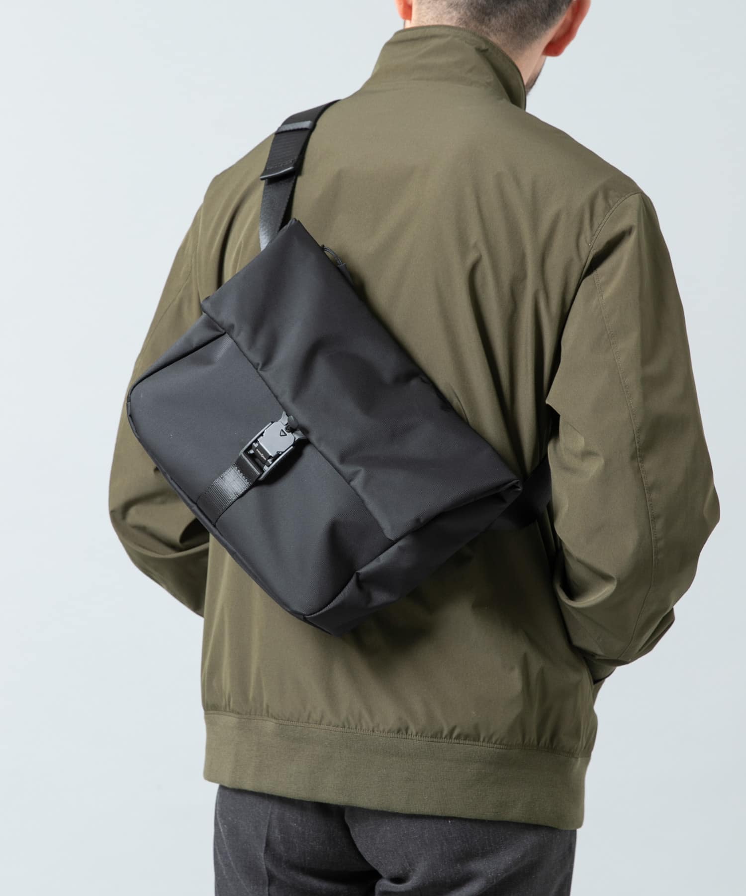 撥水フィドロックミニショルダーバッグ BLACK one