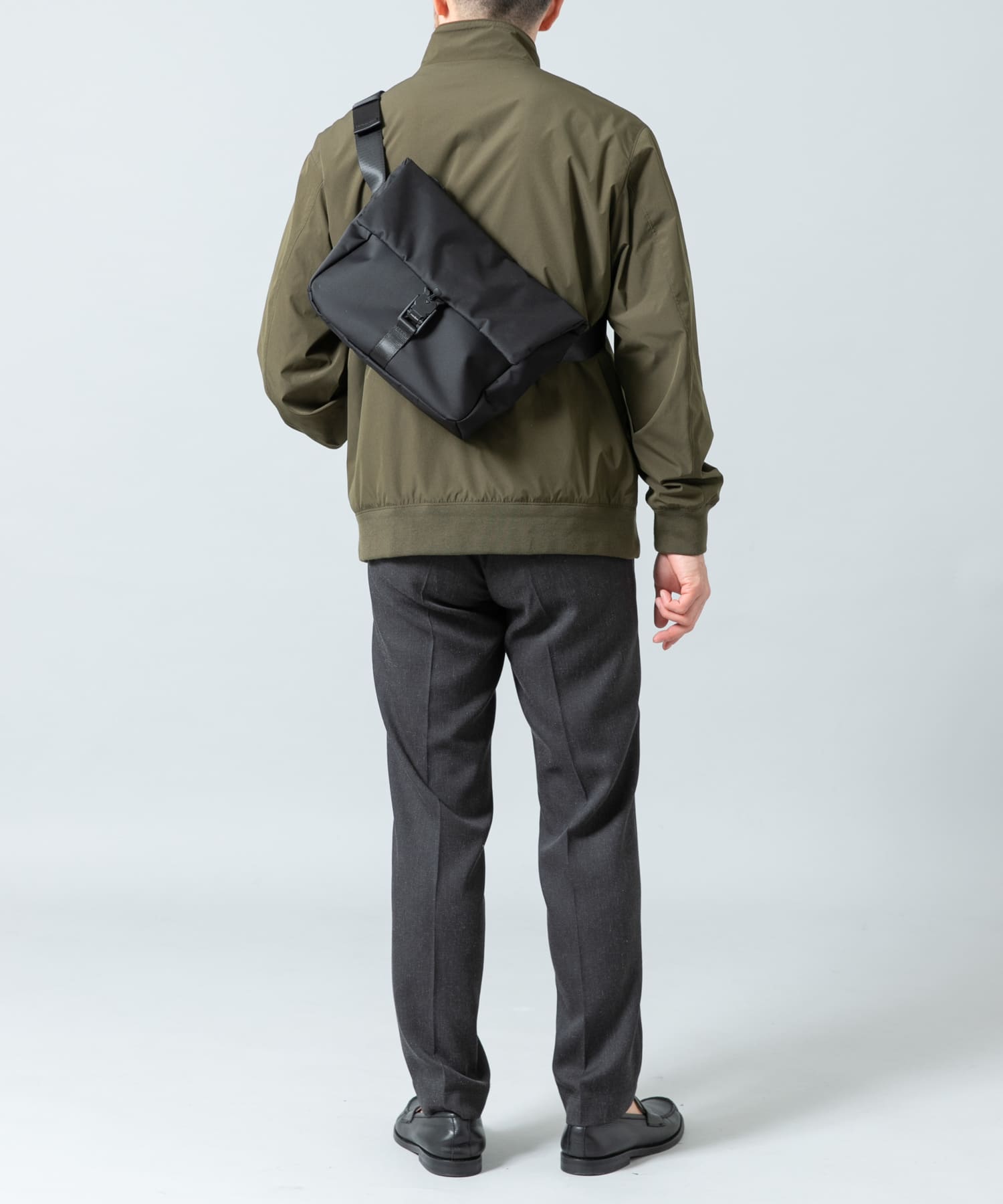 撥水フィドロックミニショルダーバッグ BLACK one