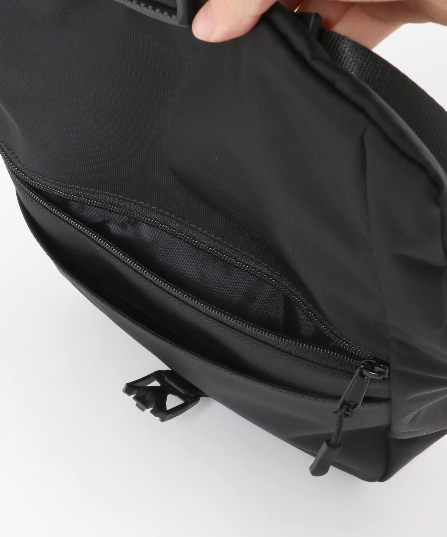 撥水フィドロックミニショルダーバッグ BLACK one