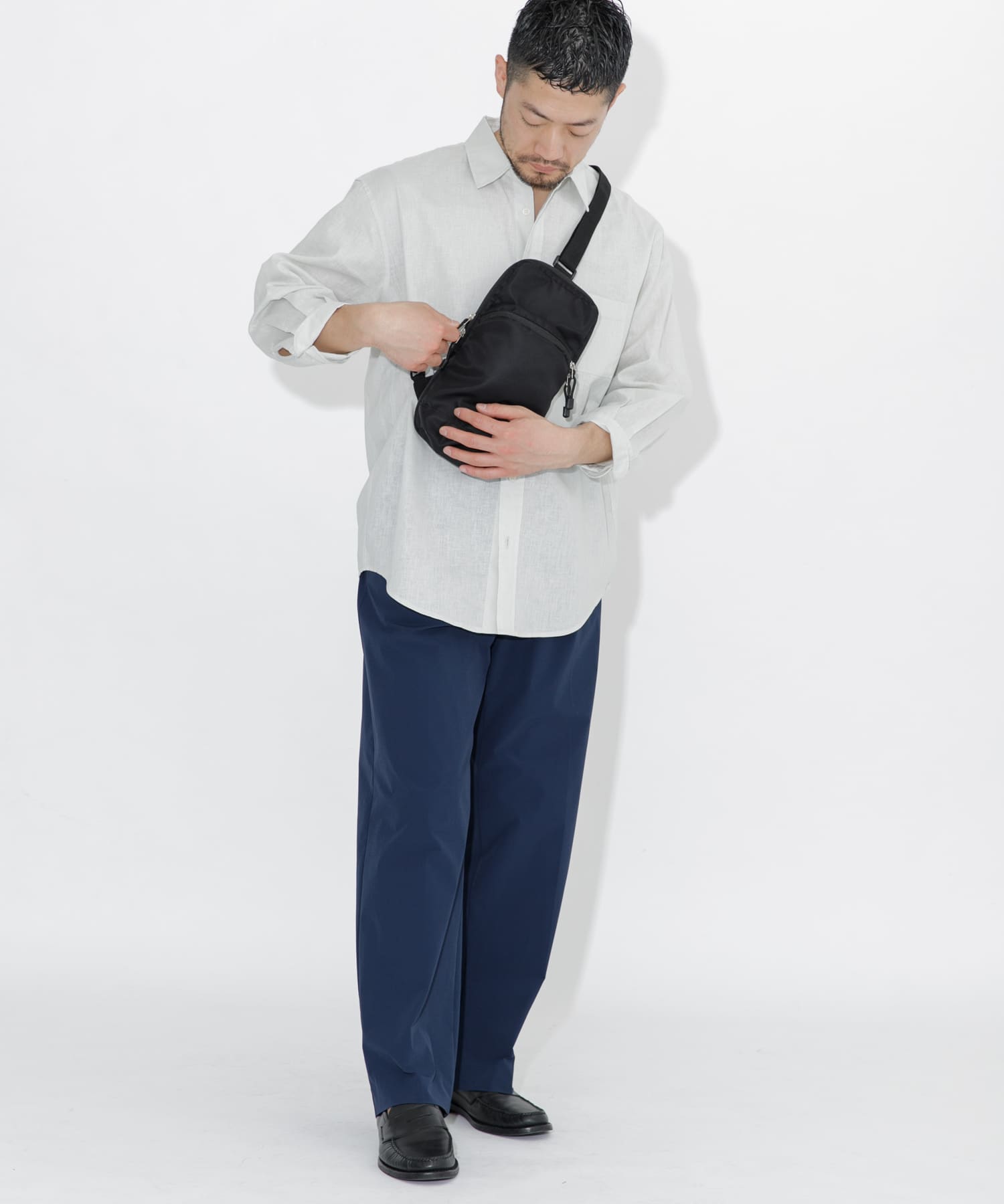 パラコードスクエアボディバッグ BLACK one