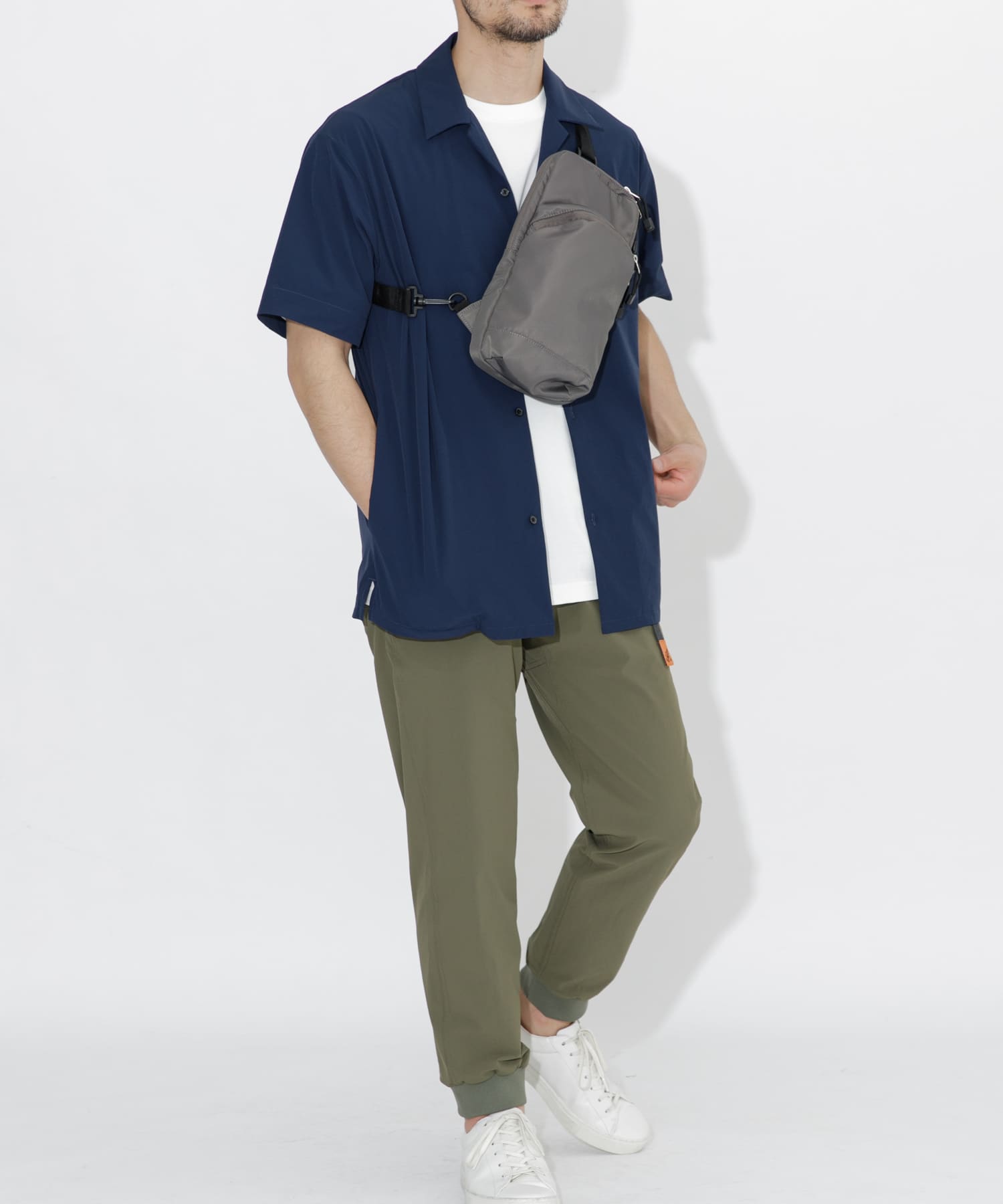 パラコードスクエアボディバッグ GRAY one