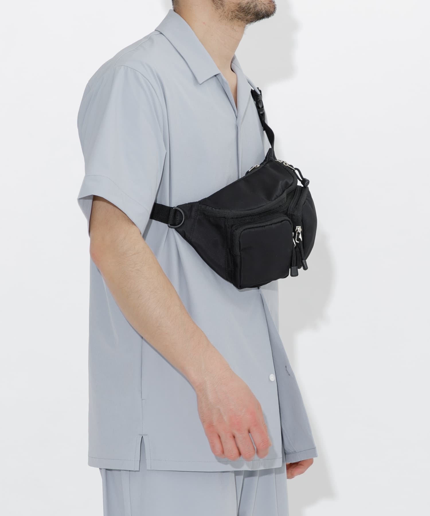 パラコードボディバッグ BLACK one