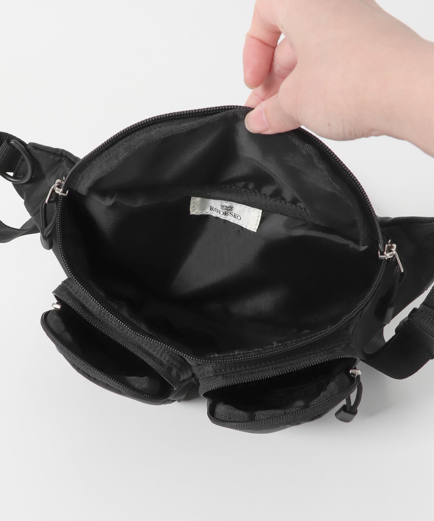 パラコードボディバッグ BLACK one