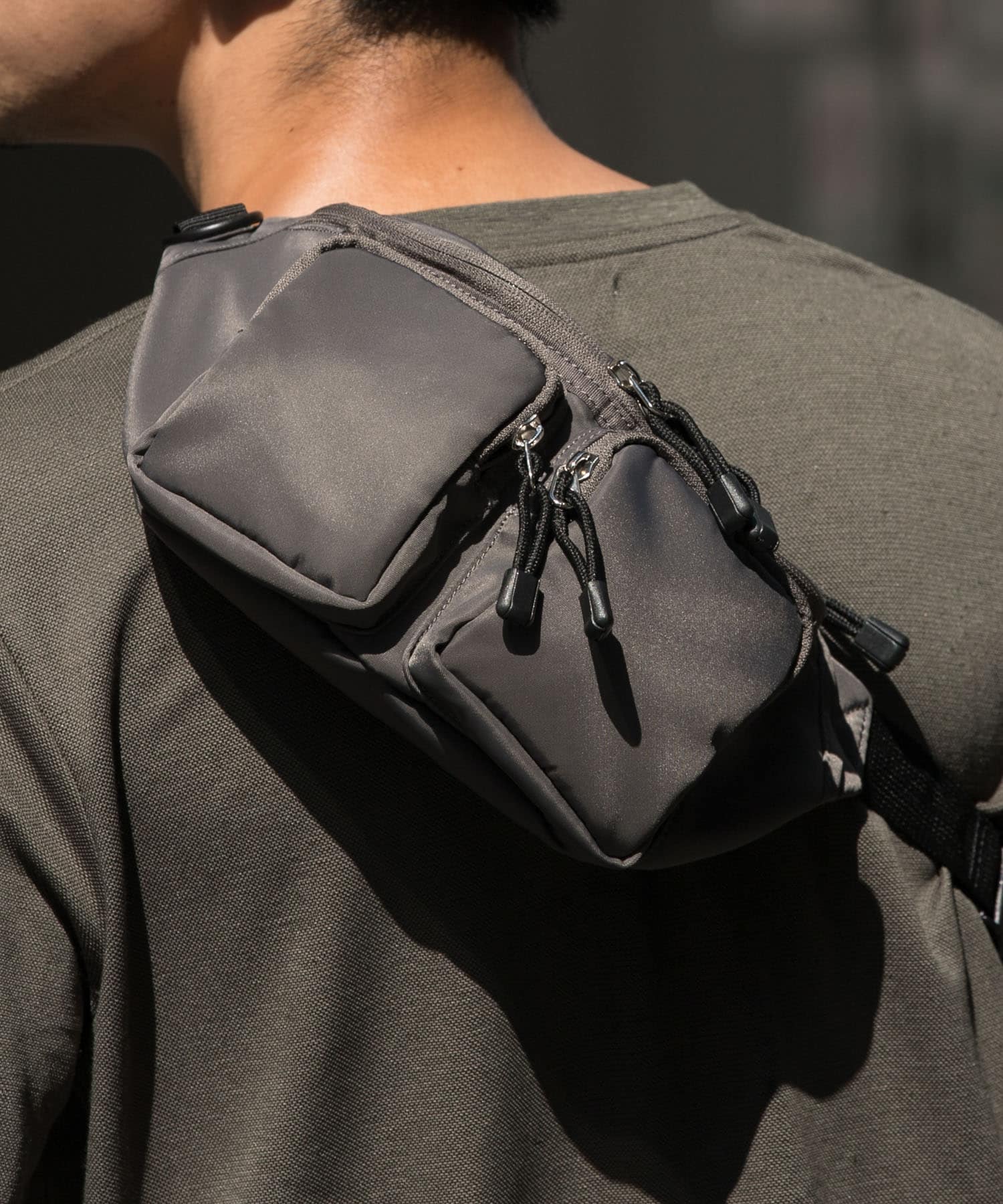パラコードボディバッグ GRAY one