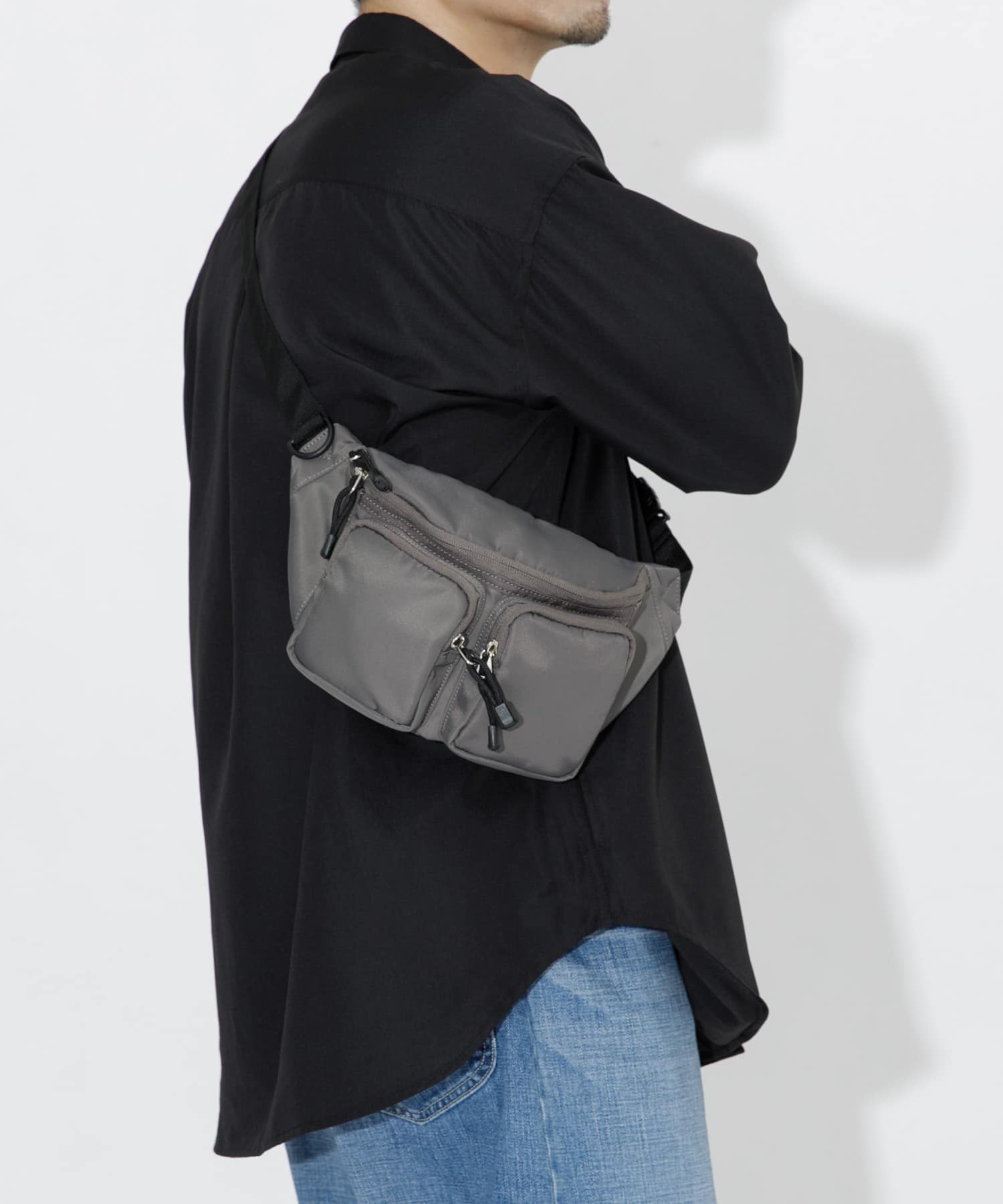パラコードボディバッグ GRAY one