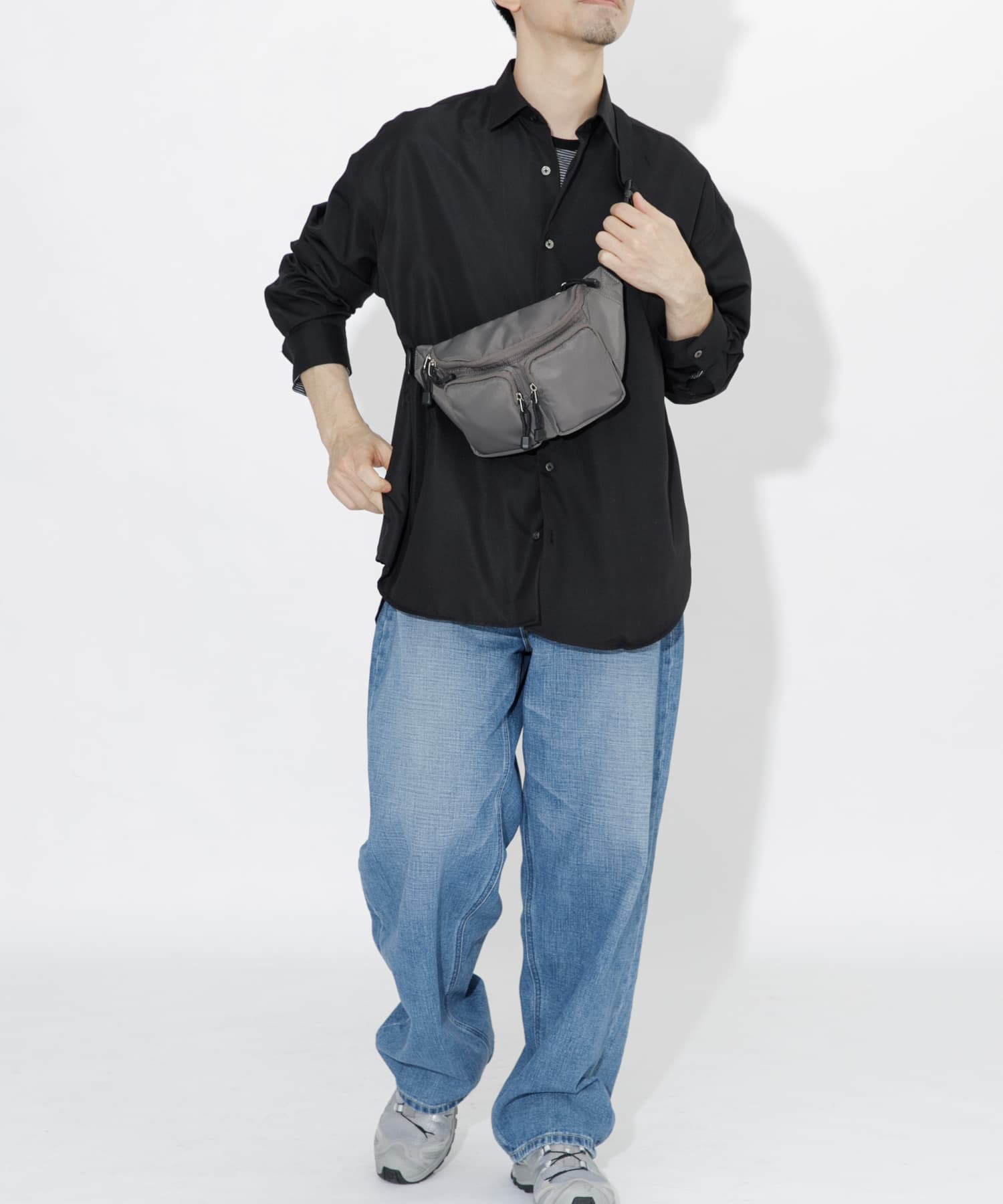 パラコードボディバッグ GRAY one