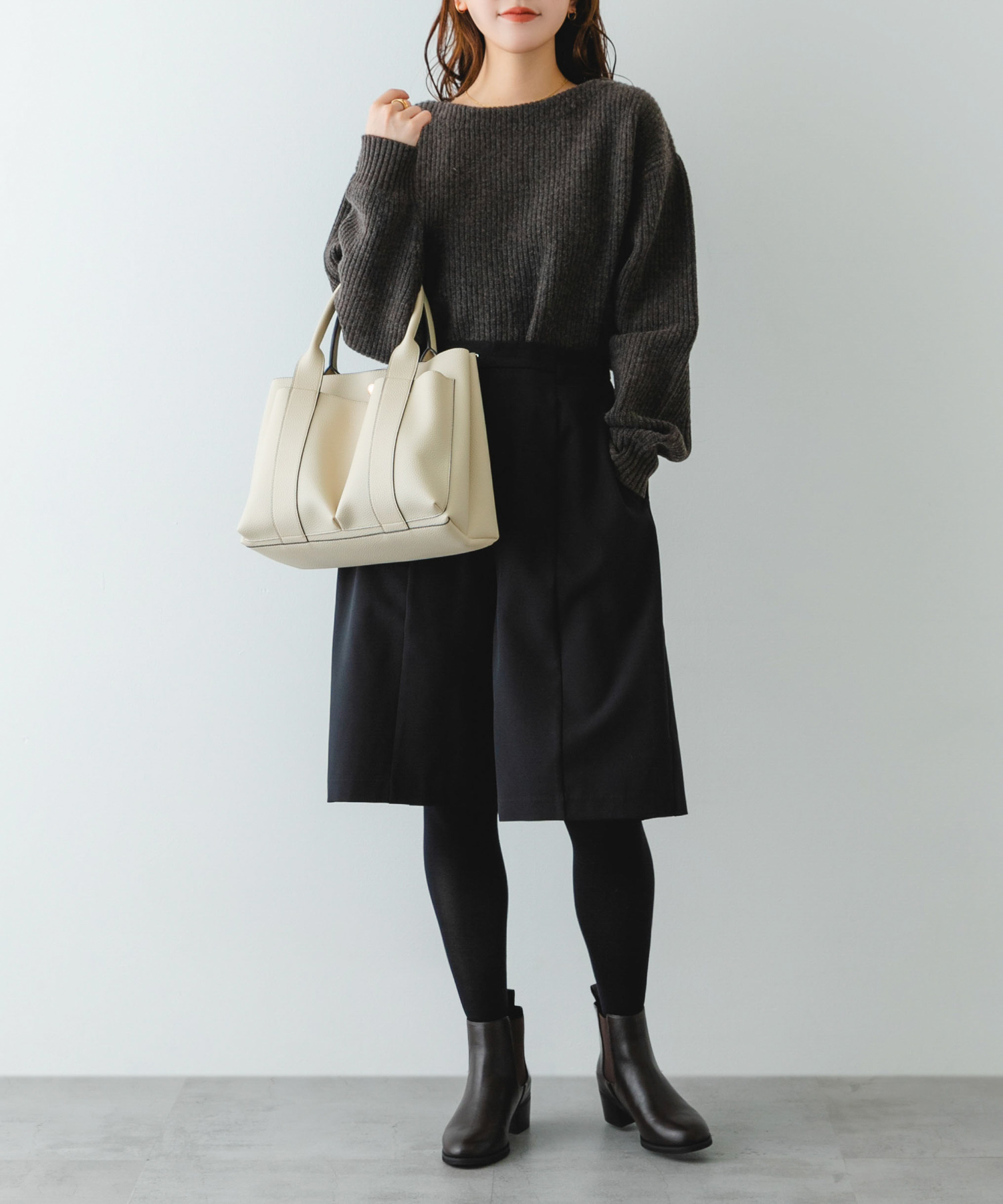ダブルポケットトートバッグ MILK one