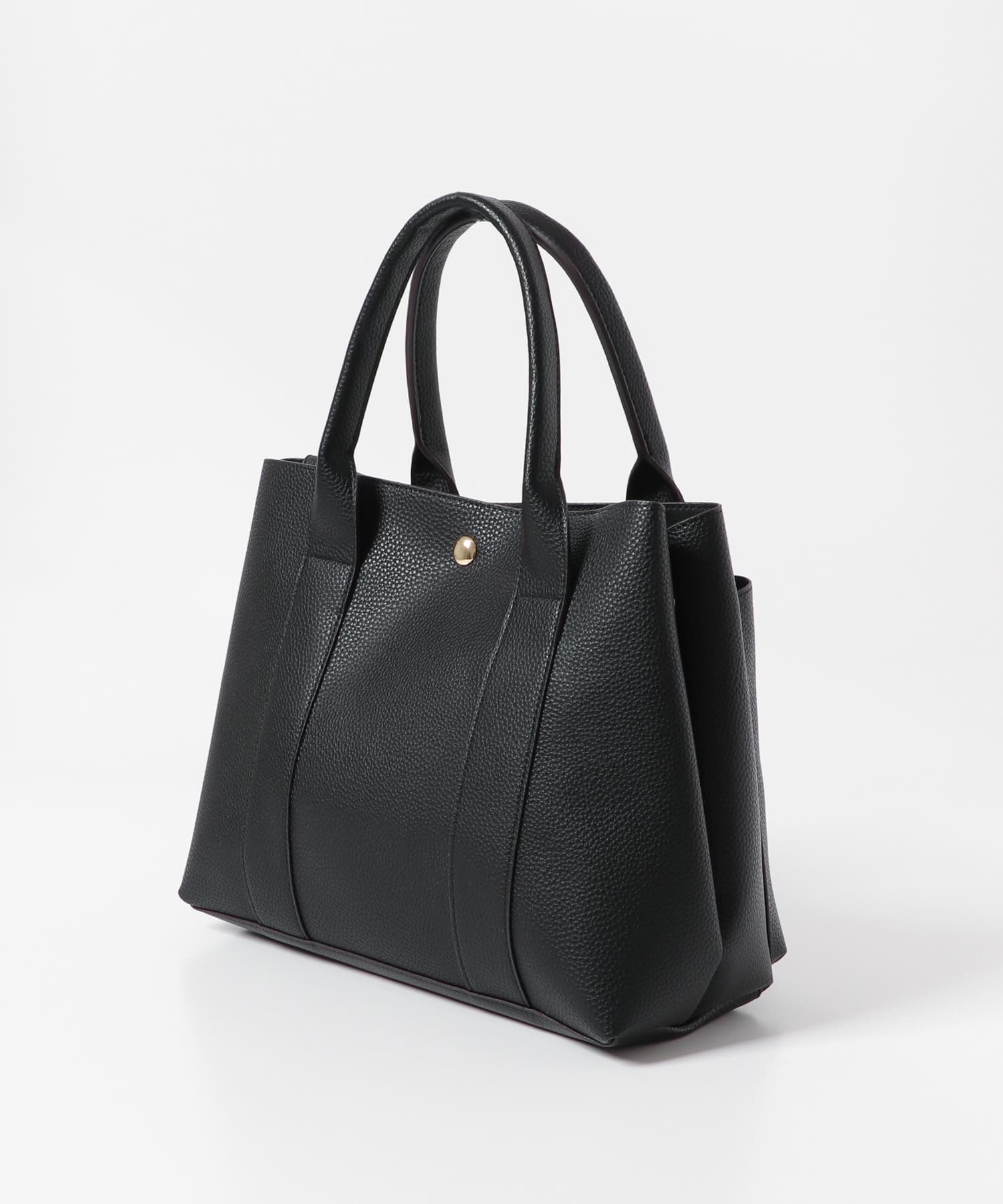 ダブルポケットトートバッグ BLACK one