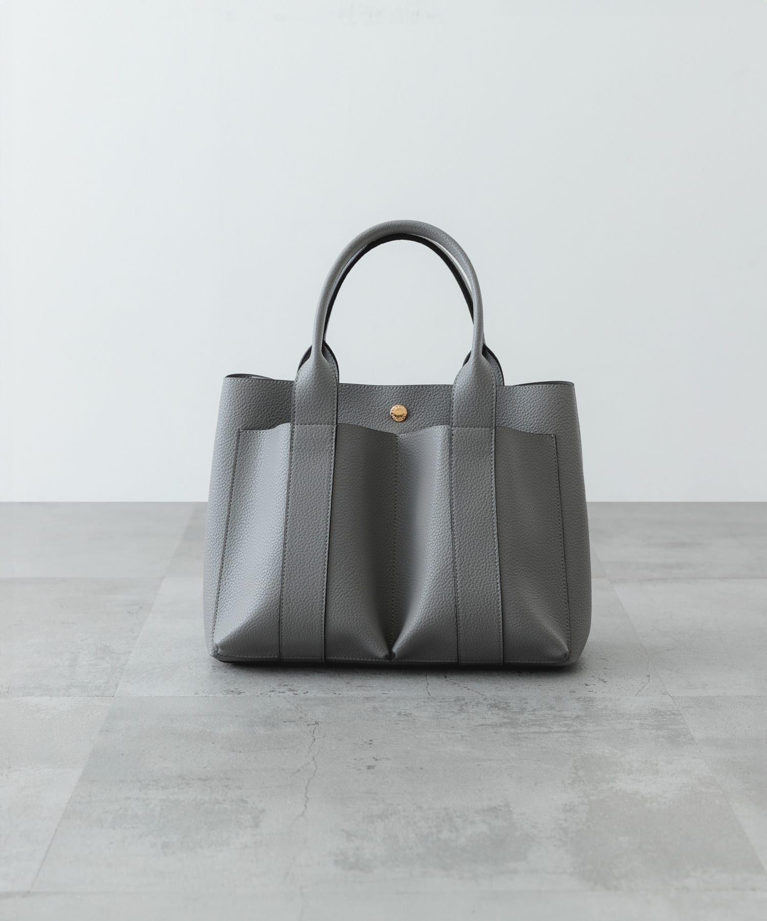 ダブルポケットトートバッグ GRAY one
