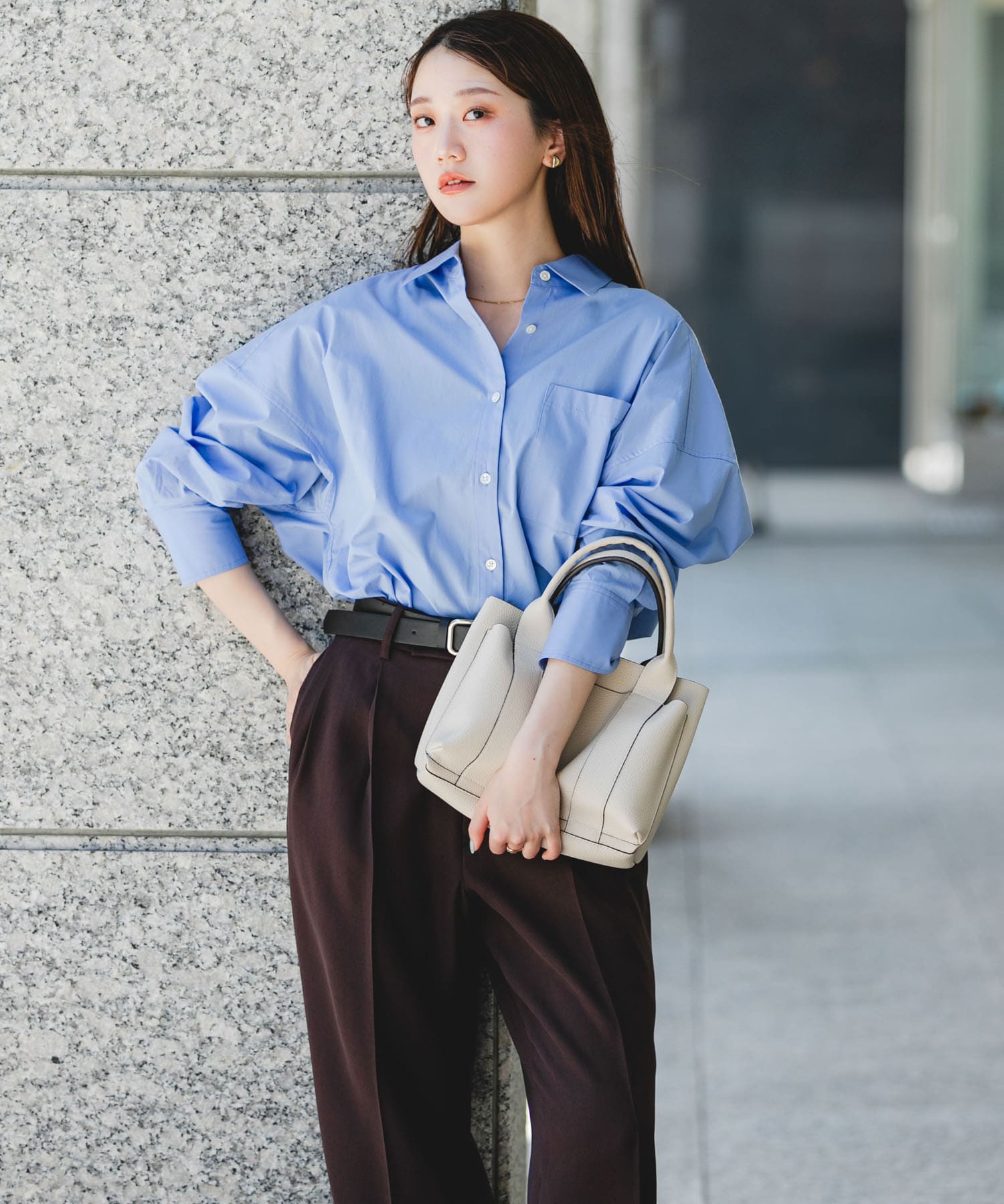 プチダブルポケットトートバッグ MILK one