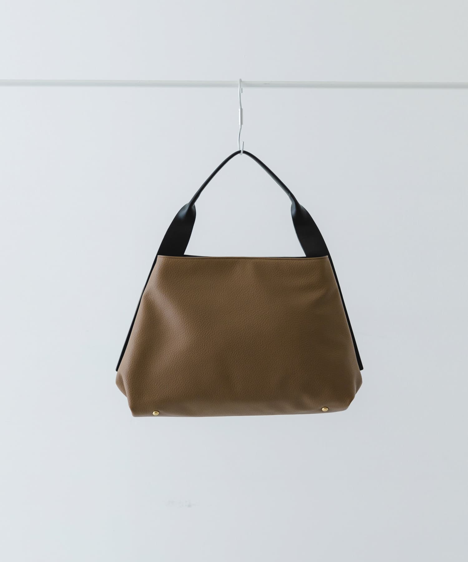 ワンハンドルサンカクトートバッグ MOCHA one