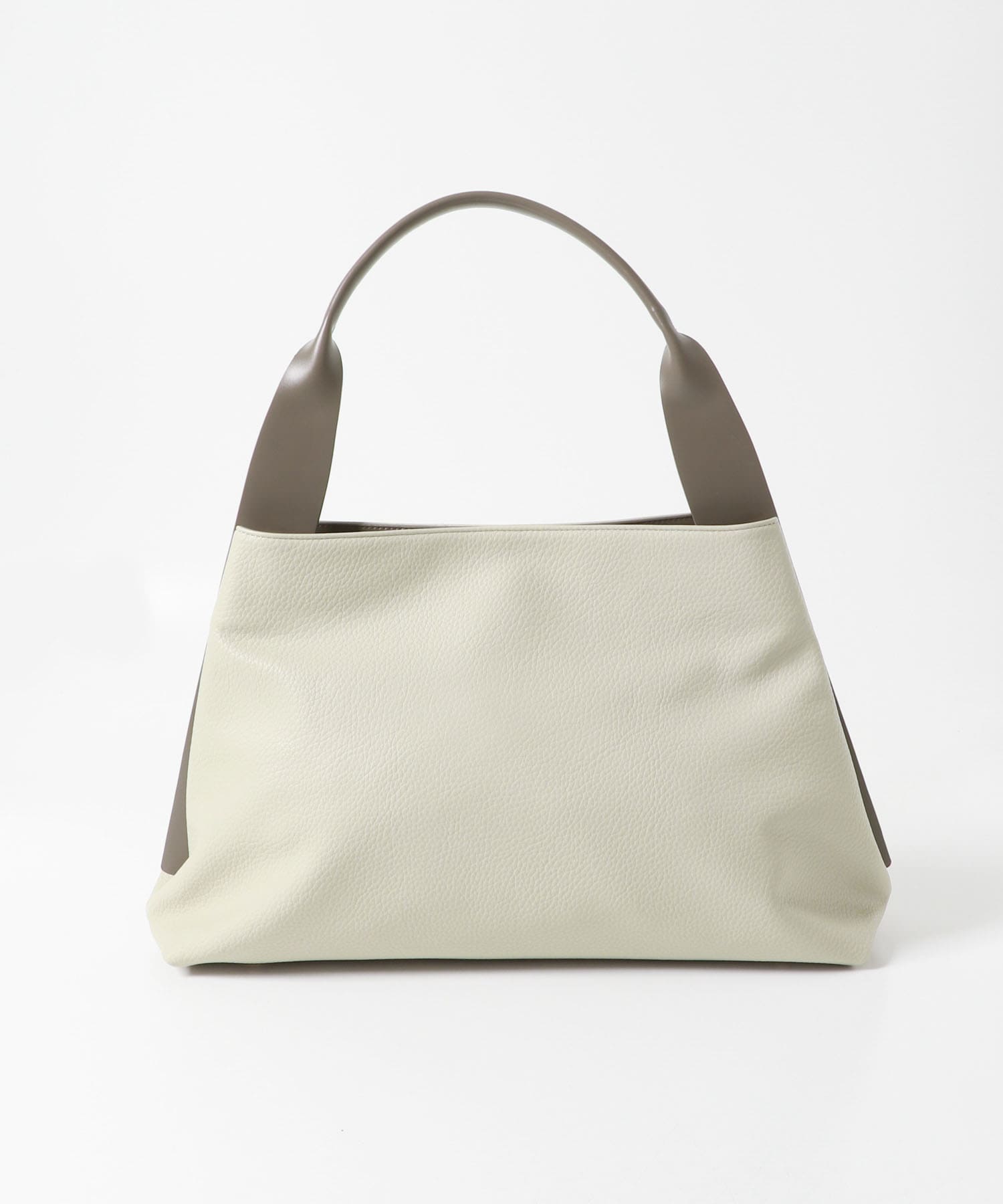 ワンハンドルサンカクトートバッグ IVORY one