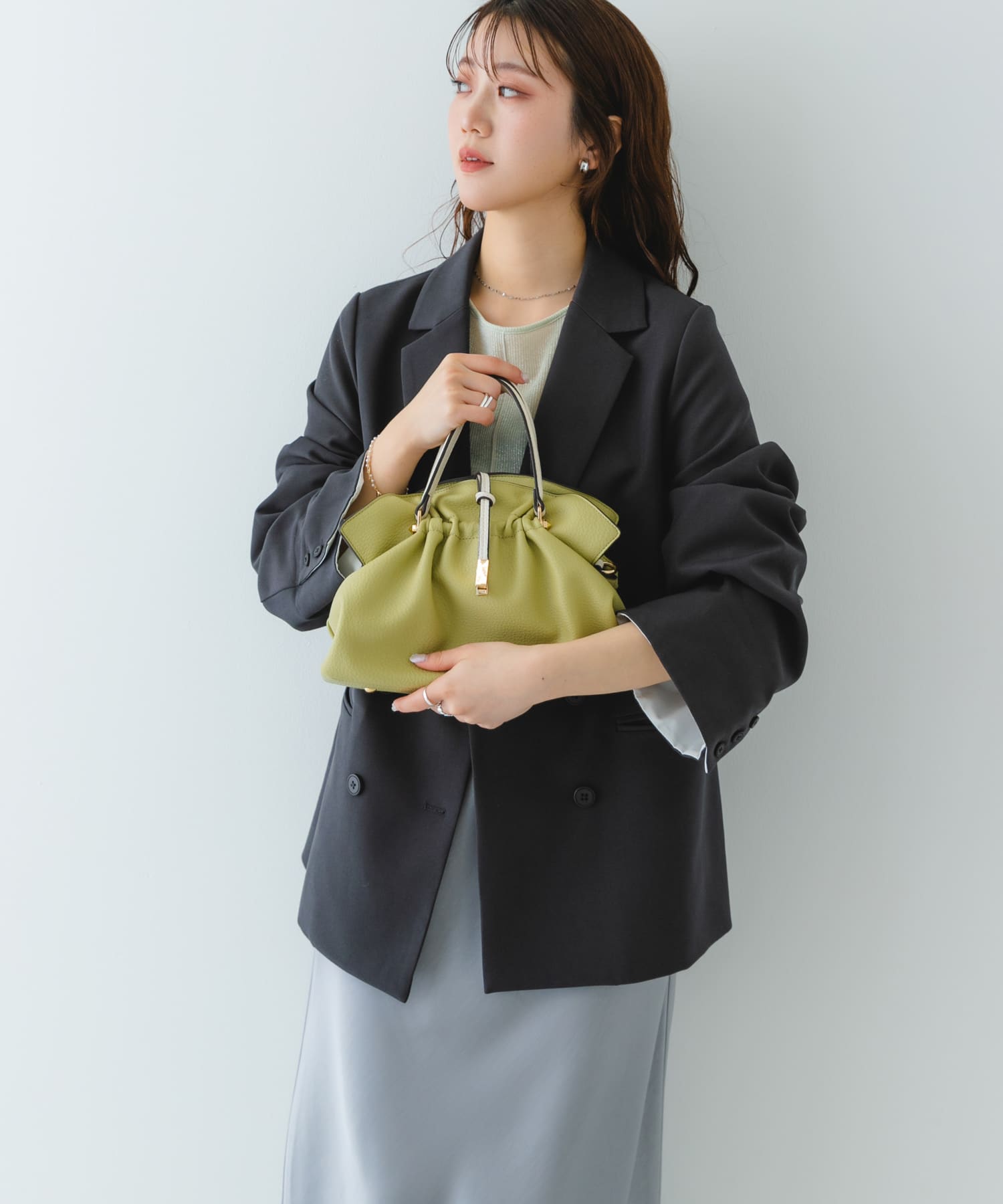 ギャザータックバッグ MINT one
