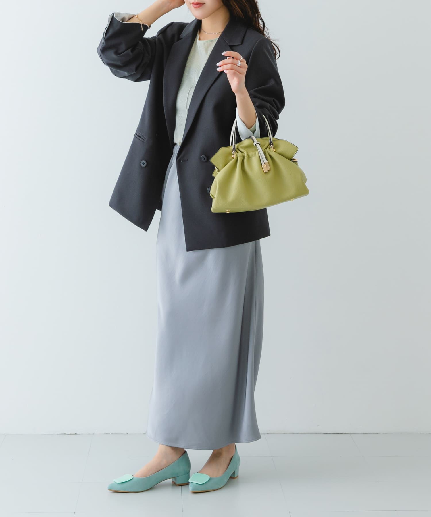 ギャザータックバッグ MINT one